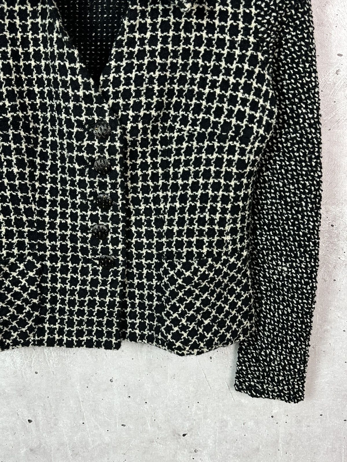 Other Gai Mattiolo Couture Made in Italy Wool Tweed Blazer Jacket Size M / US 6-8 / IT 42-44 - 4 Thumbnail