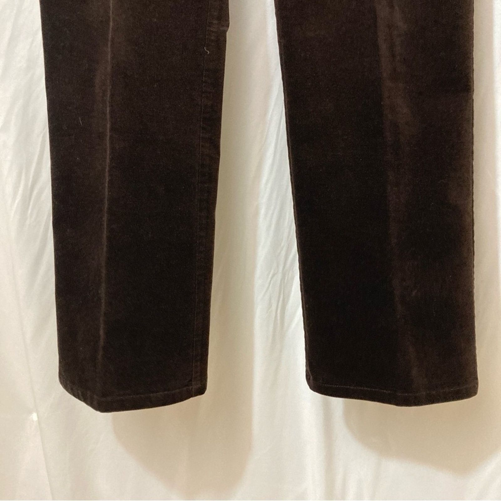 Other CAbi Brown Velvet Velour Straight Leg Trousers Slacks Pants Size 30" / US 8 / IT 44 - 5 Thumbnail
