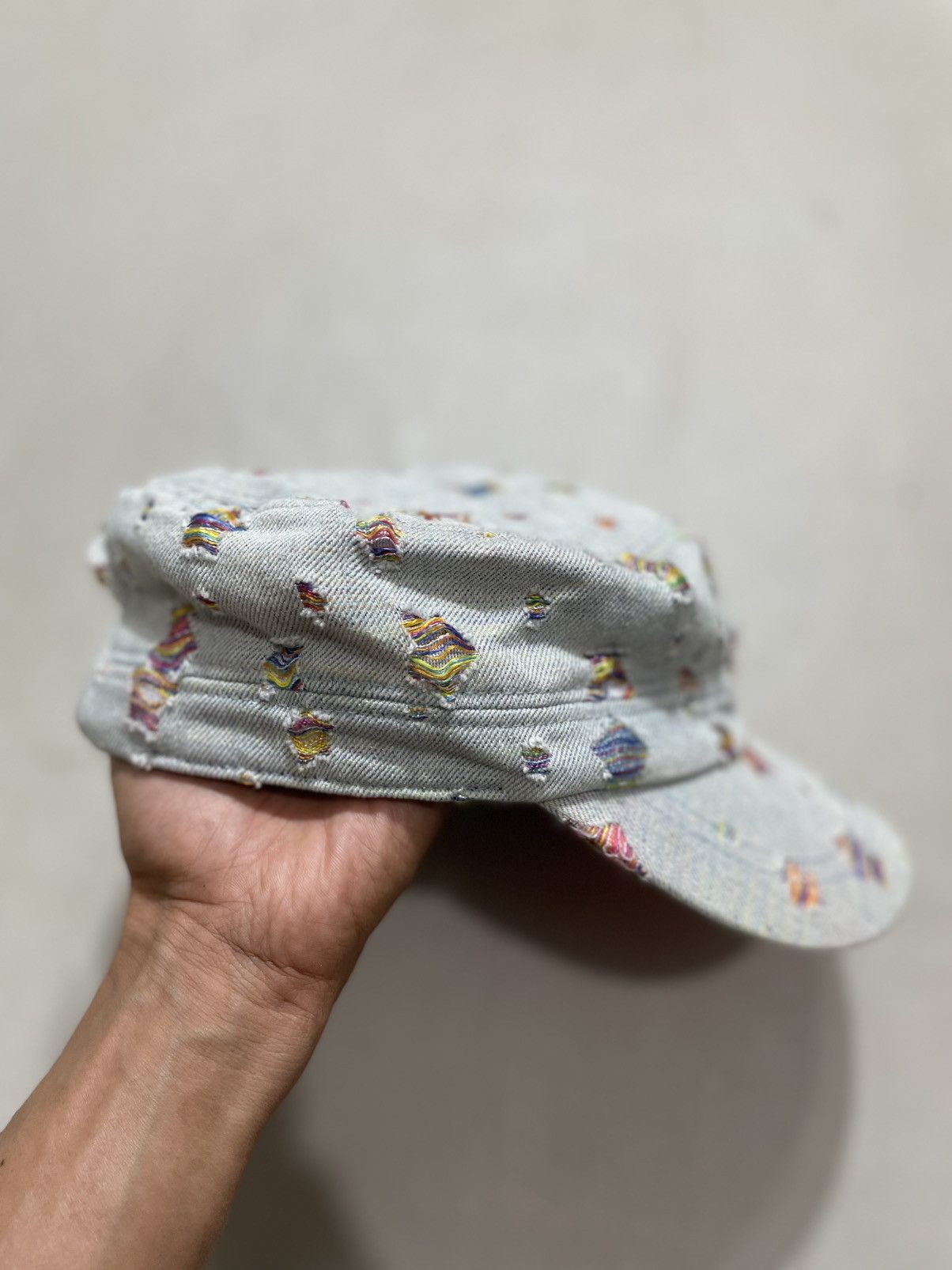 Japanese Brand Undefined Distressed Cadet Hat Nice design Size ONE SIZE - 3 Thumbnail