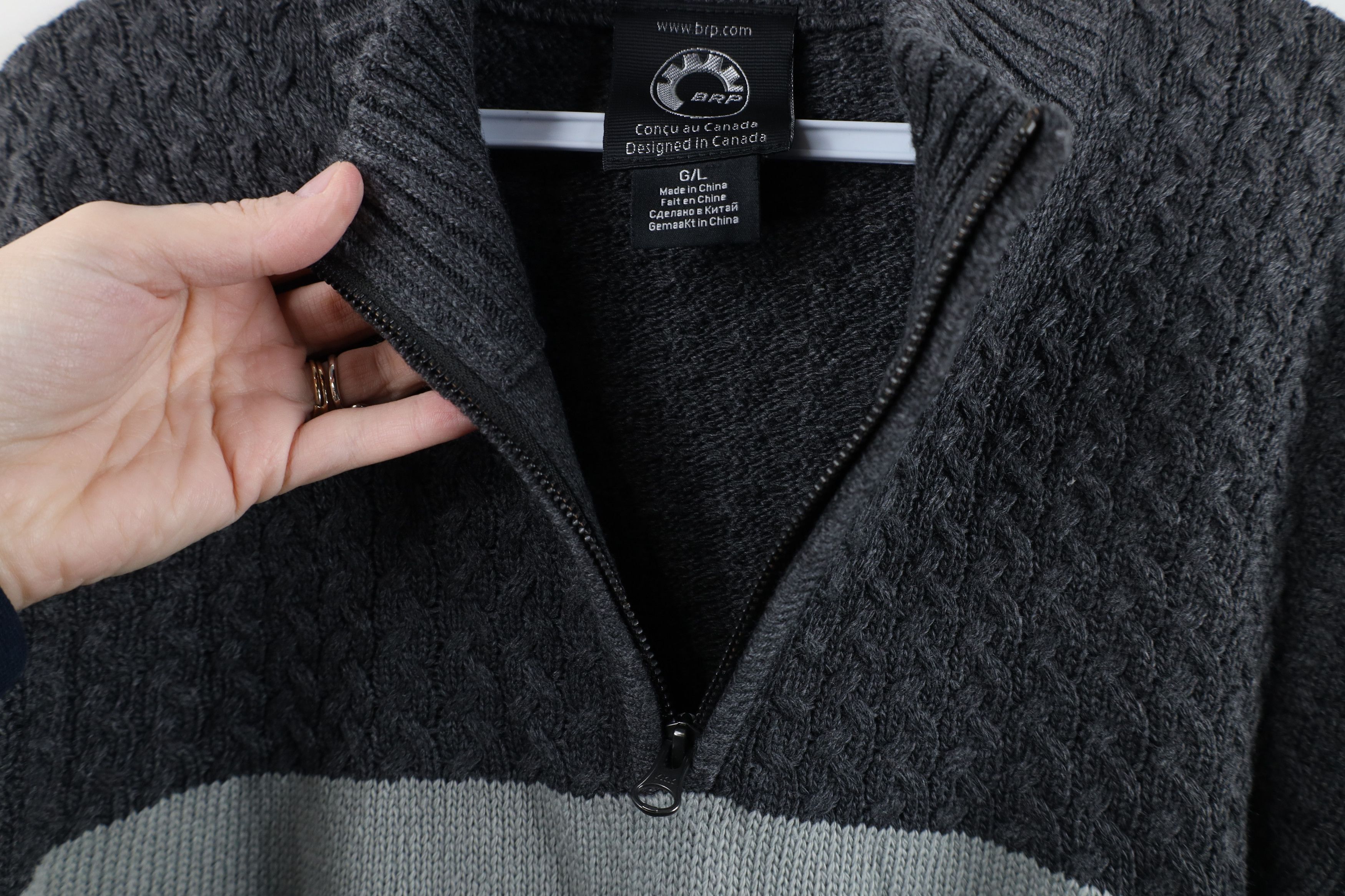 Vintage New Ski-Doo BRP Wool Blend Knit Clubhouse Half Zip Sweater Size US L / EU 52-54 / 3 - 9 Thumbnail