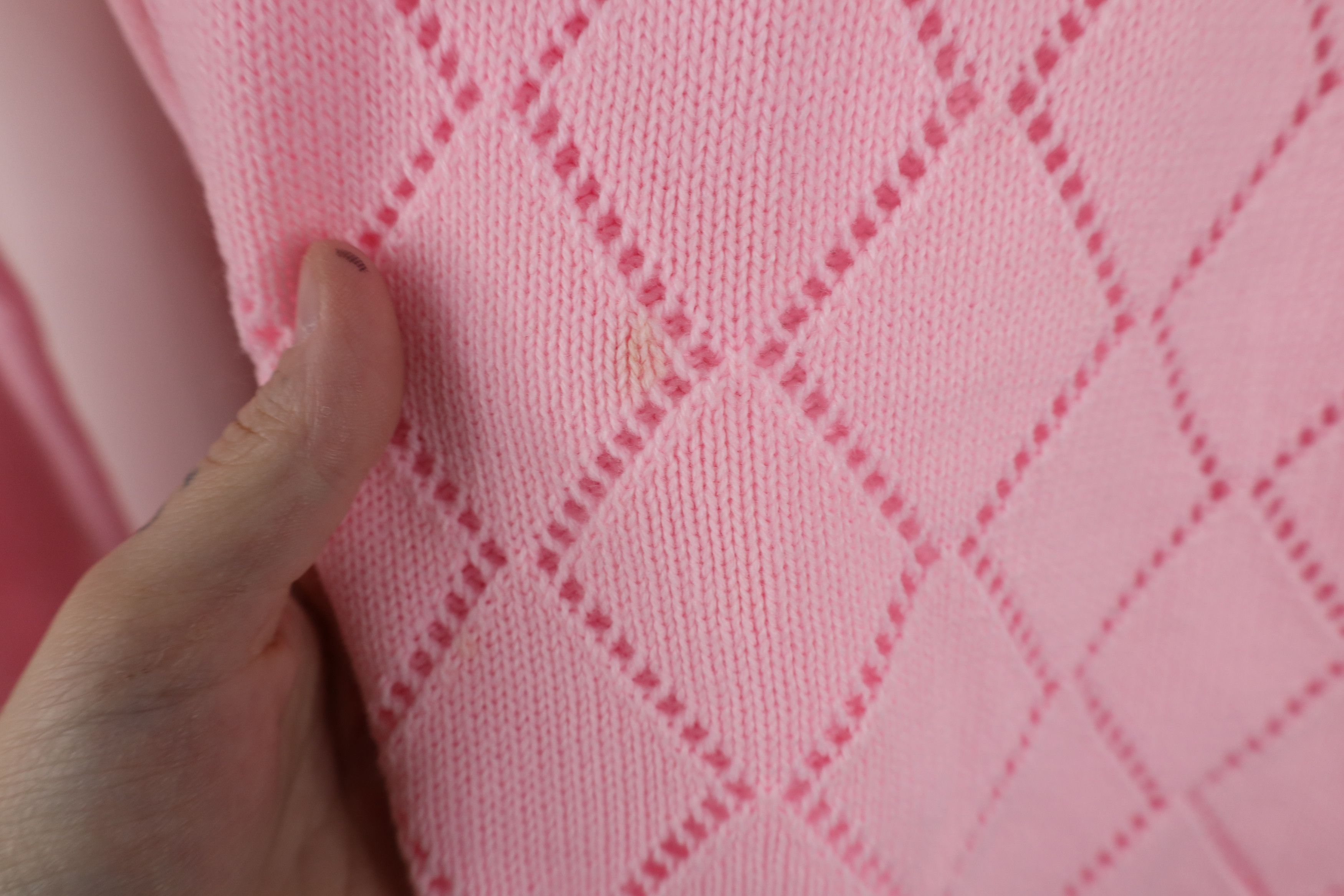 Vintage Vintage 60s 70s Streetwear Knit Back Zip Sweater Pink Size XS / US 0-2 / IT 36-38 - 5 Thumbnail