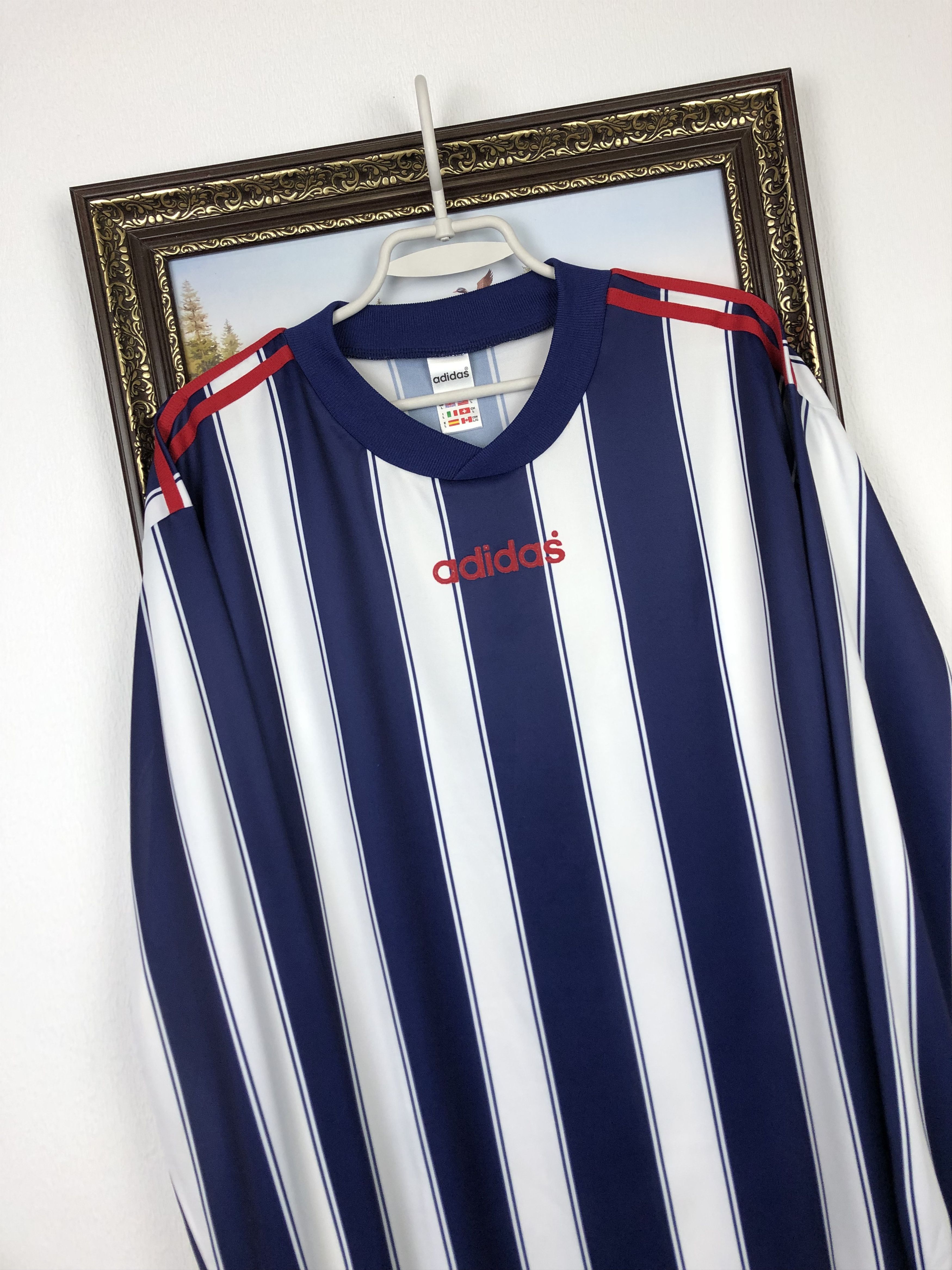Adidas Vintage Adidas Football Shirt Soccer Template Jersey Tee Size US L / EU 52-54 / 3 - 4 Thumbnail
