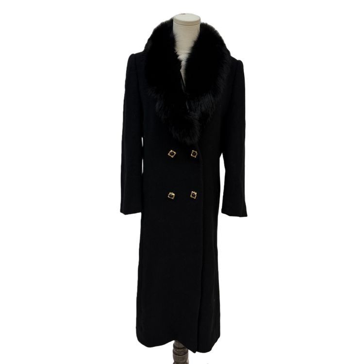 Yves Saint Laurent Yves Saint Laurent Fur Collar Wool Coat Size M Size M / US 6-8 / IT 42-44 - 1 Thumbnail