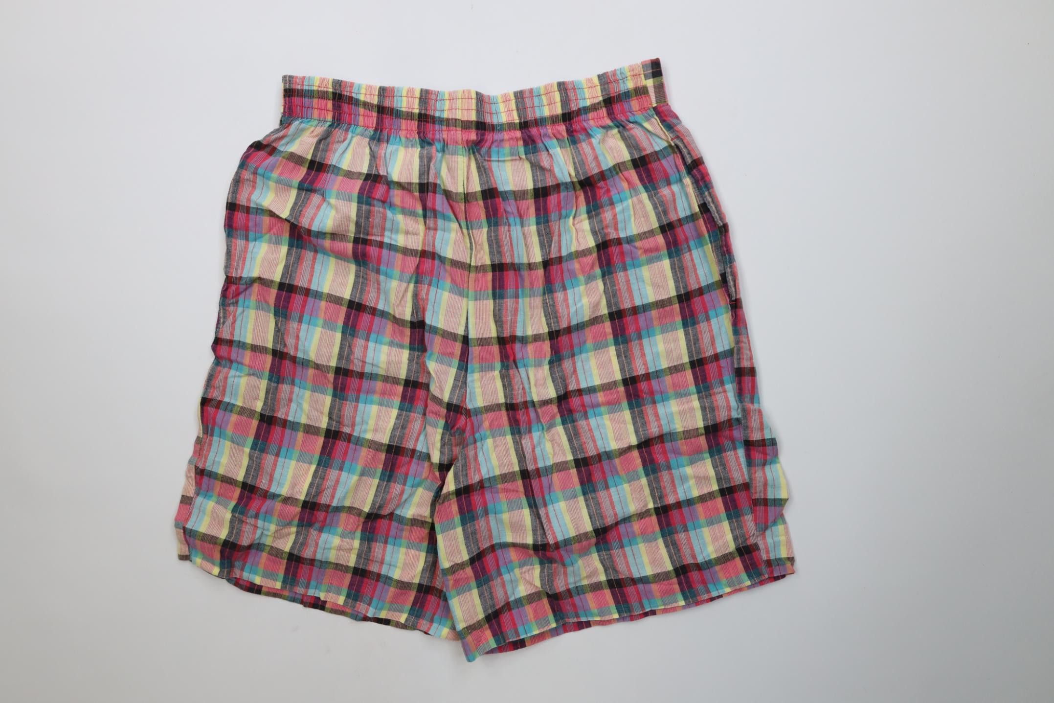 Vintage Vintage 90s Streetwear Madras Pleated Chino Shorts Cotton Size US 30 / EU 46 - 8 Thumbnail