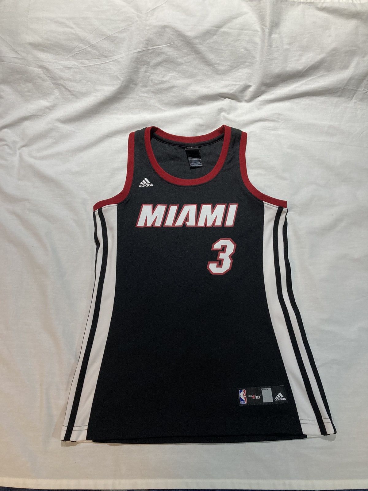 Adidas Dwayne Wade Miami Heat Jersey, Women’s size Small, NBA 4Her Size S / US 4 / IT 40 - 2 Thumbnail