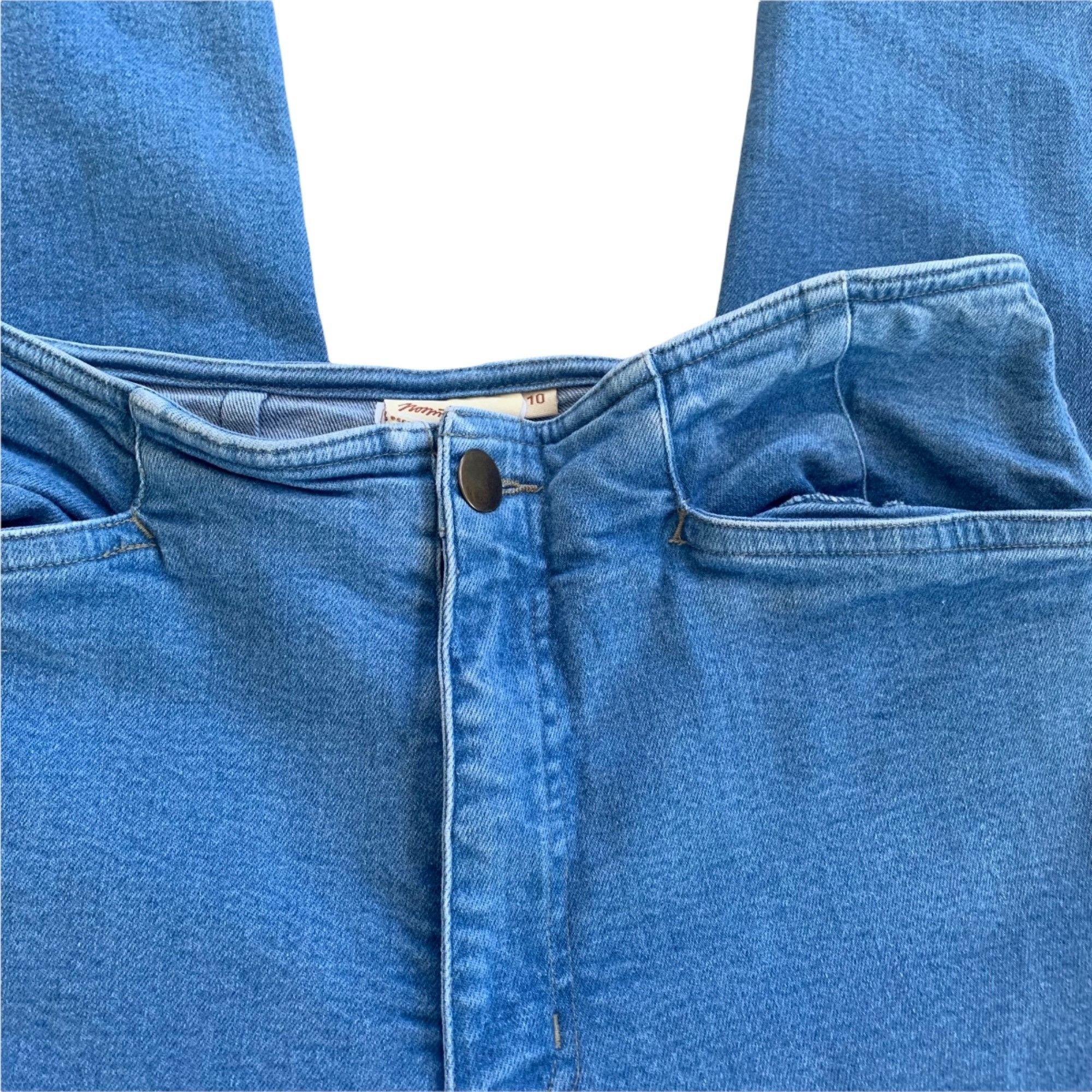 Other Norm Thompson Extreme Low Waist Light Wash Denim Jeans 10 Size 32" / US 10 / IT 46 - 4 Thumbnail