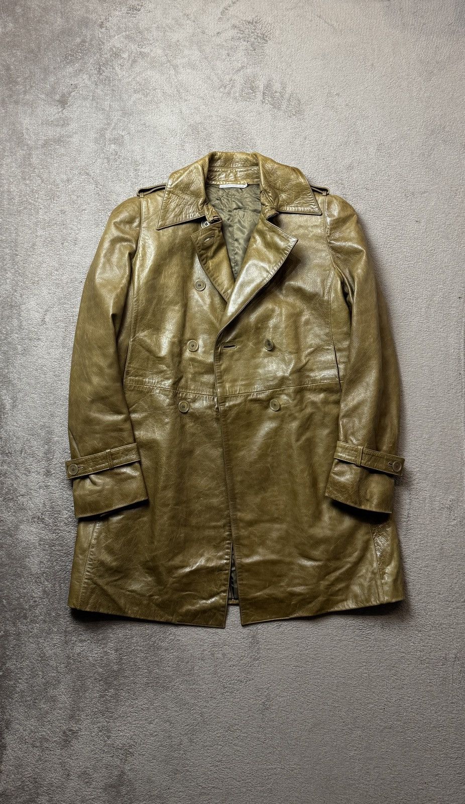 Fendi Fendissime Vera Pelle Leather Double Breasted Coat Jacket Size L / US 10 / IT 46 - 1 Thumbnail