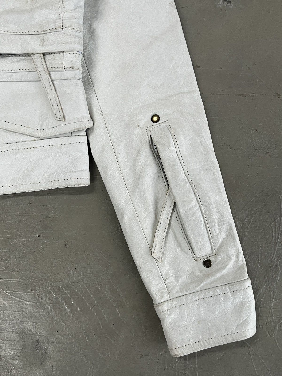 Diesel Y2K Shake-Shake Genuine Leather Double Collar Riding Jacket Size US S / EU 44-46 / 1 - 3 Thumbnail