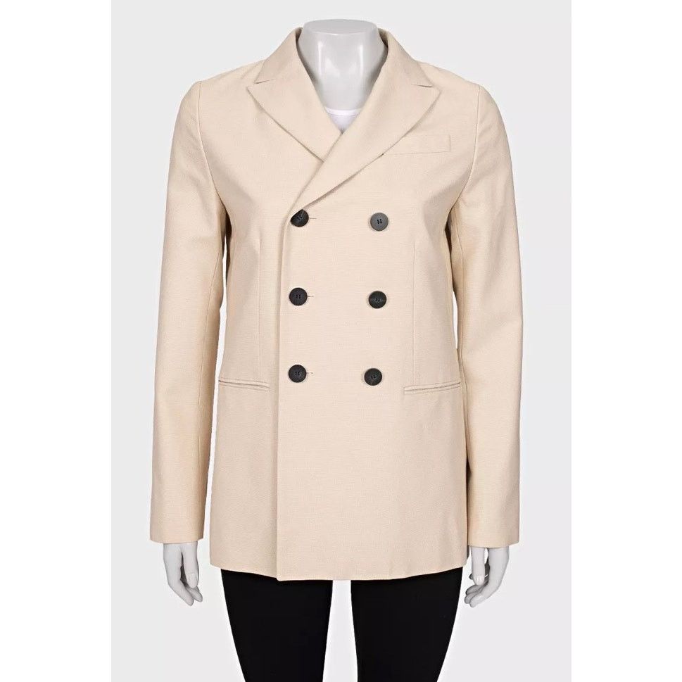 Dior Christian Dior Beige Double-Breasted Jacket Size 36/S Size XS / US 0-2 / IT 36-38 - 1 Thumbnail