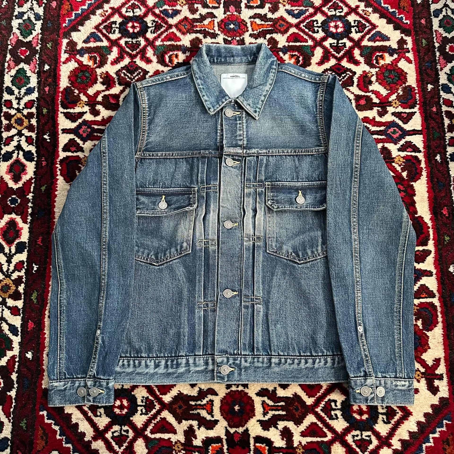 Visvim visvim 11aw 101 yellow mud denim jacket Size US S / EU 44-46 / 1 - 1 Thumbnail