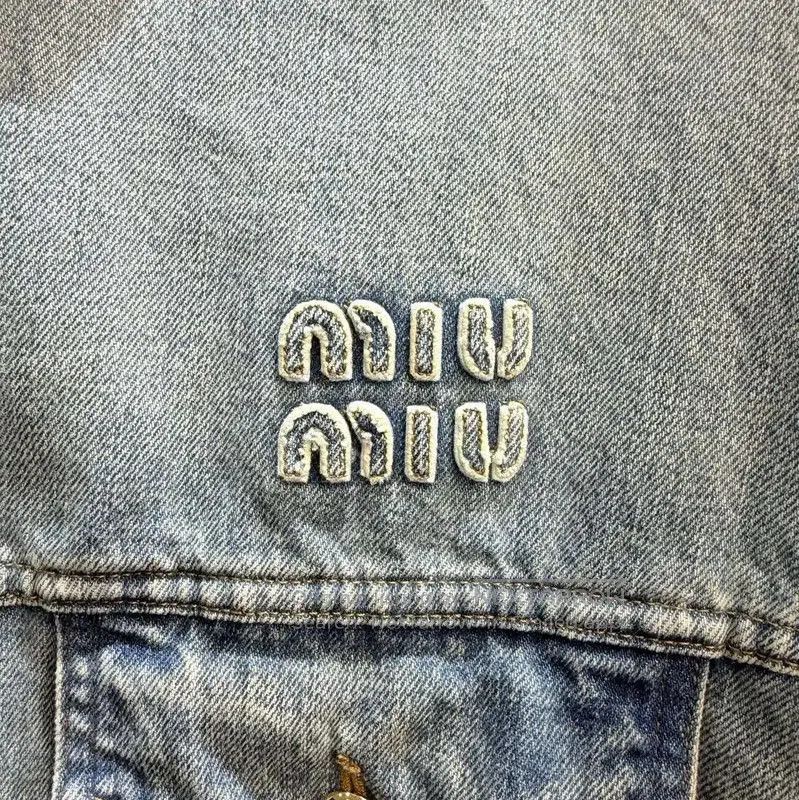 Miu Miu Miu Miu Light Blue Denim Jacket for Women . Size XS / US 0-2 / IT 36-38 - 2 Thumbnail