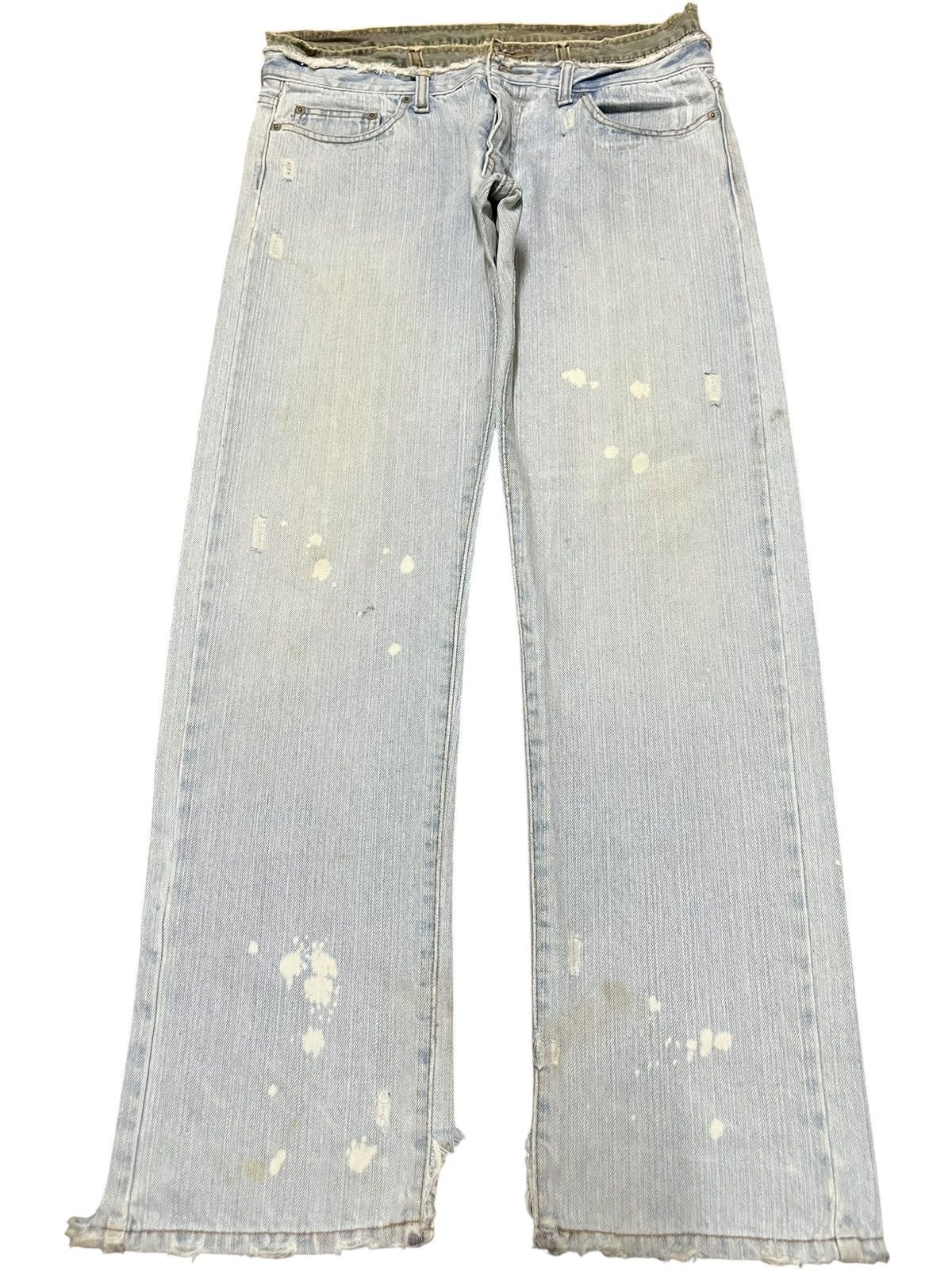 Ksubi Vintage Japanese Brand Double Waist Bleach Distress Jeans Size 32" / US 10 / IT 46 - 1 Thumbnail