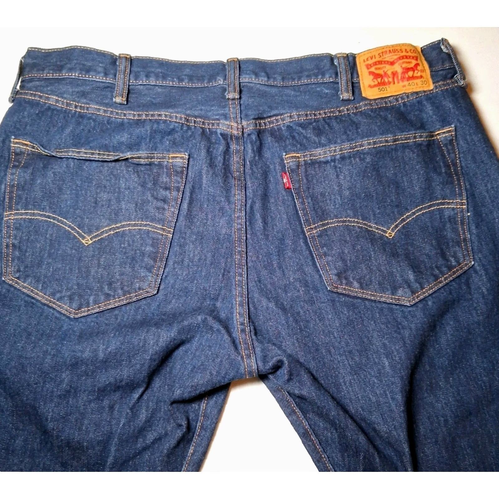 Levi's VINTAGE Levi's 501 Jeans Men 40x27 Button Fly Denim Blue 5-Pocket Regular Straight 40 Inseam Mes| Size US 40 / EU 56 - 7 Thumbnail
