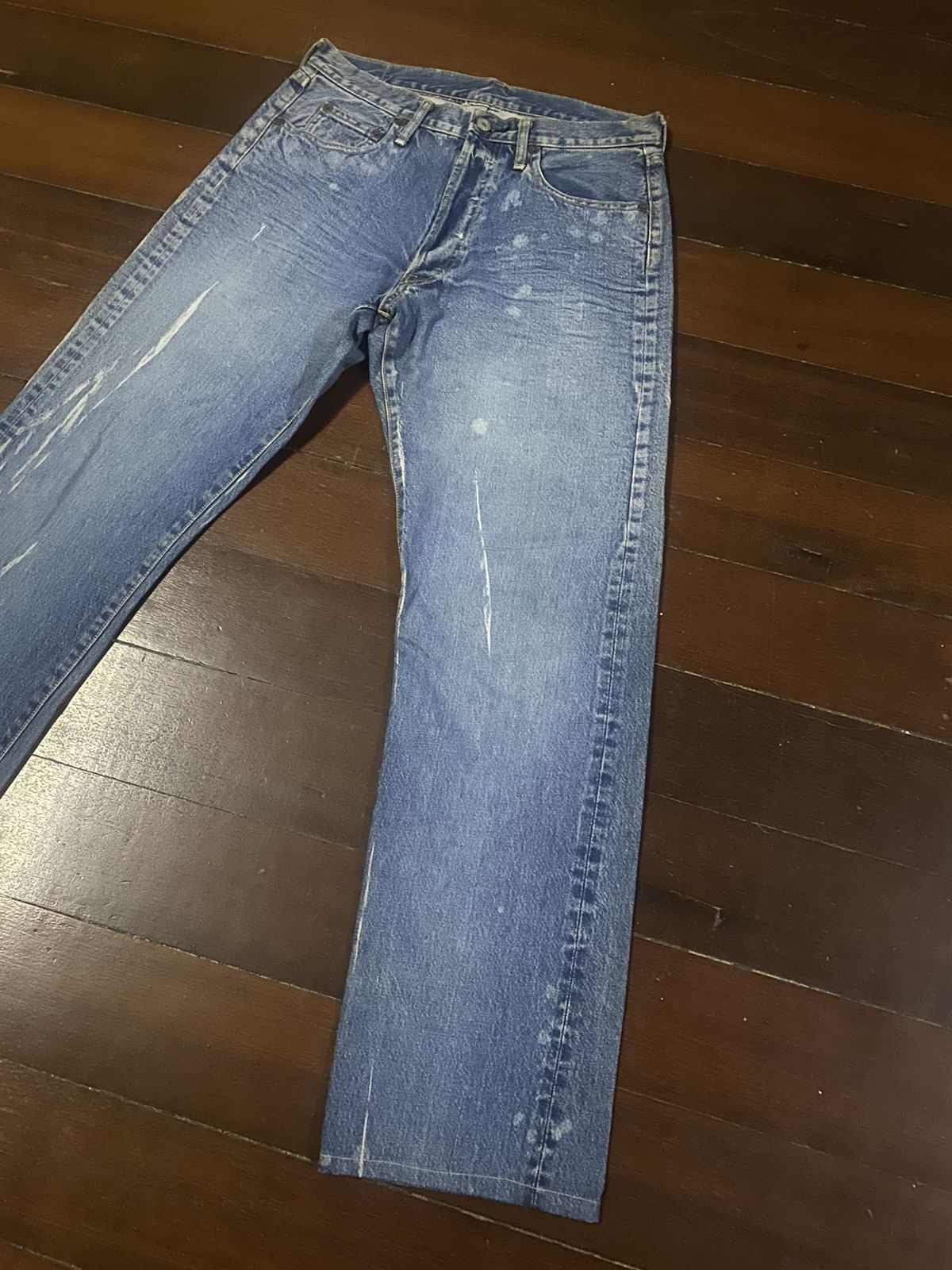 Warehouse FIRE 🔥 vintage DENIME JAPAN Selvedge Denim nice faded b1 Size US 33 - 4 Thumbnail