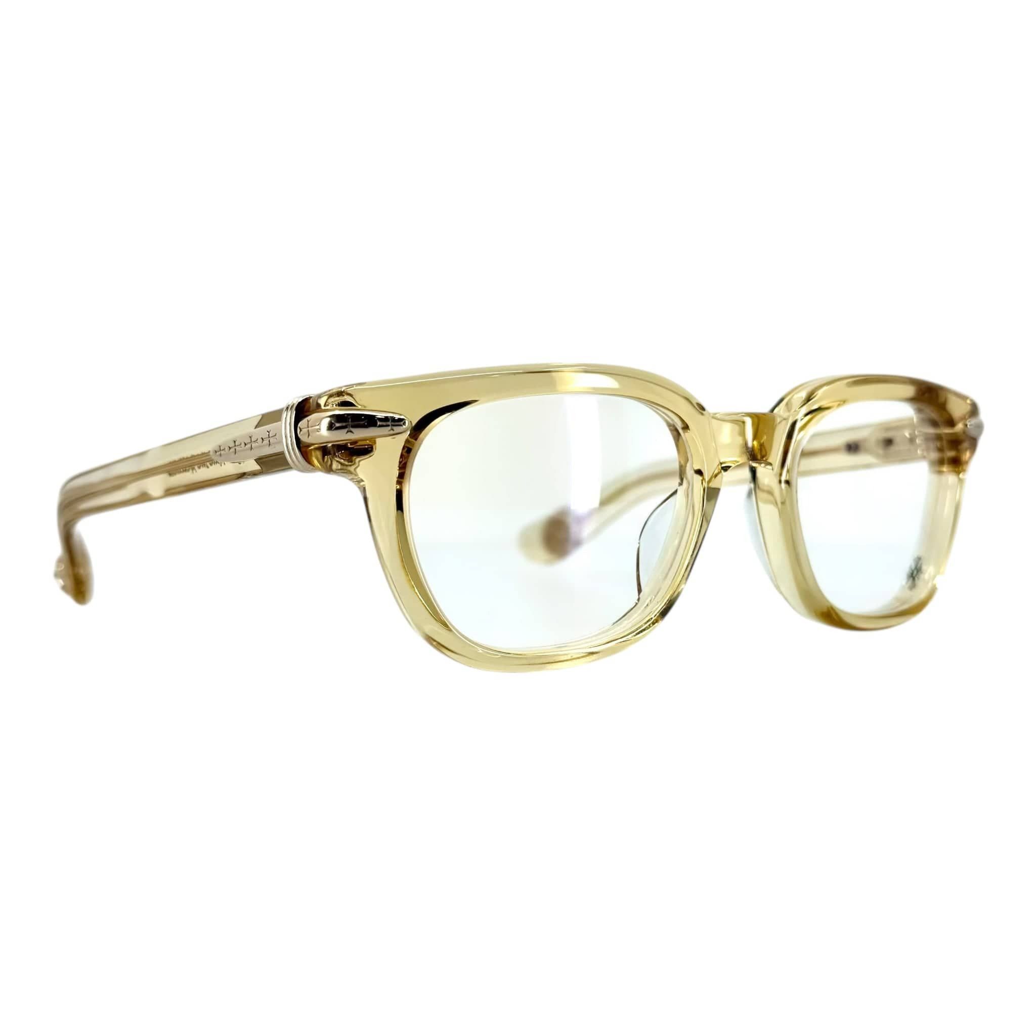Chrome Hearts Drippin Glasses Transparent Beige Gold Size ONE SIZE - 1 Thumbnail