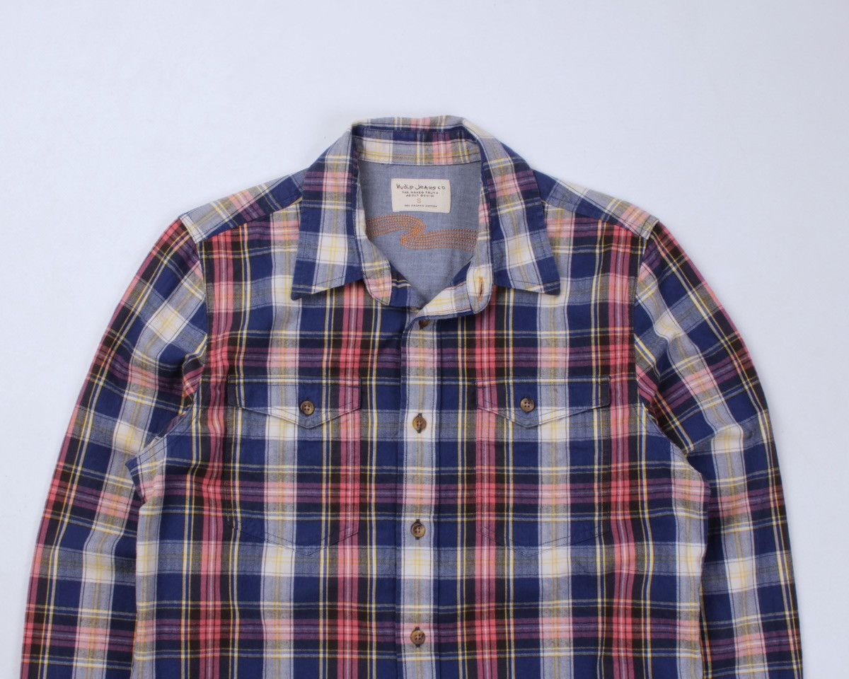 Nudie Jeans NUDIE Gunnar Organic Cotton Herringbone Check Button Shirt Size US S / EU 44-46 / 1 - 4 Thumbnail