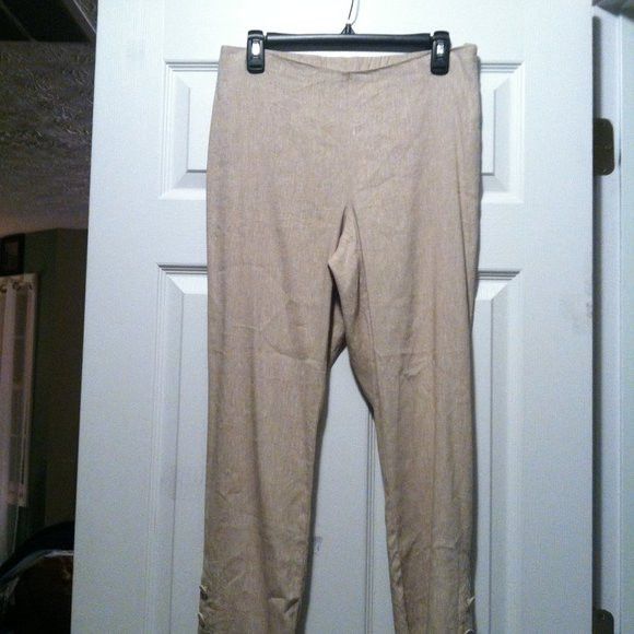 J. Jill J.JILL WOMEN'S 55%LINEN 42%VISCOSE CASUAL PANTS SIZE: S/26" Size 27" / US 4 / IT 40 - 1 Thumbnail