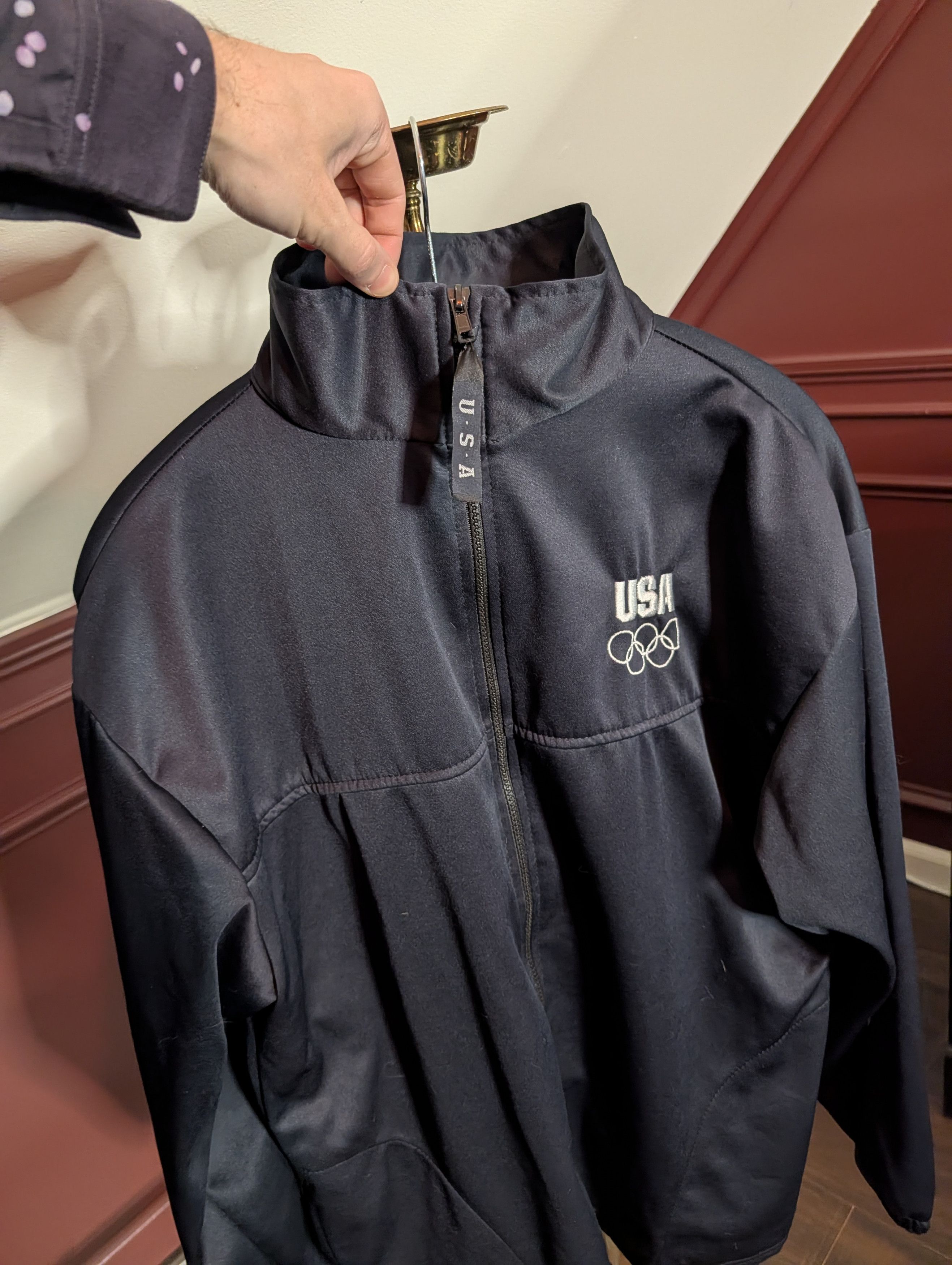 Vintage OFFICAL Olympic Committee VTG MiUSA zip-up jacket Size US XL / EU 56 / 4 - 2 Thumbnail