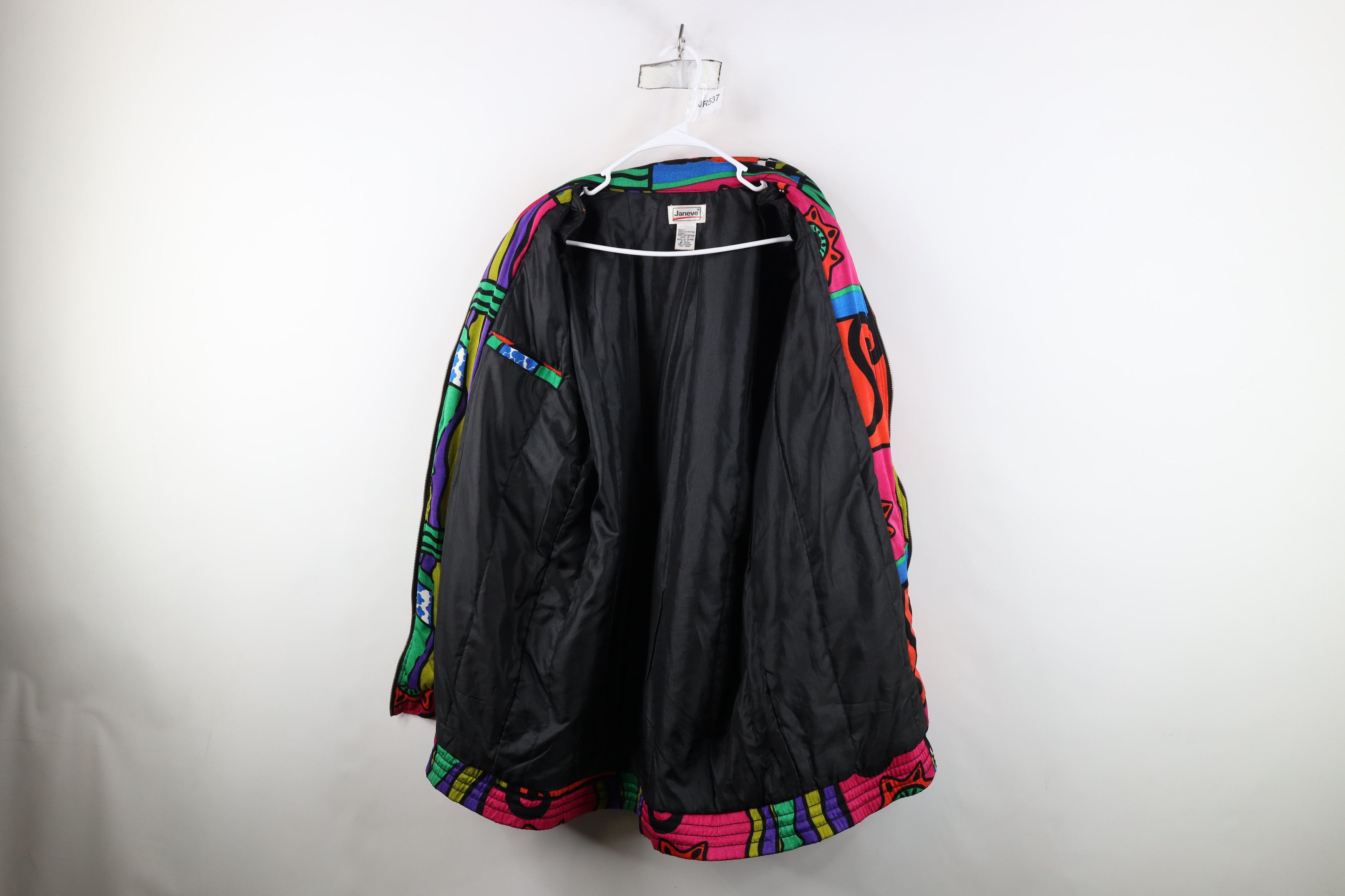 Vintage Vintage 90s Streetwear Abstract Rainbow Art Parka Jacket Size S / US 4 / IT 40 - 10 Thumbnail