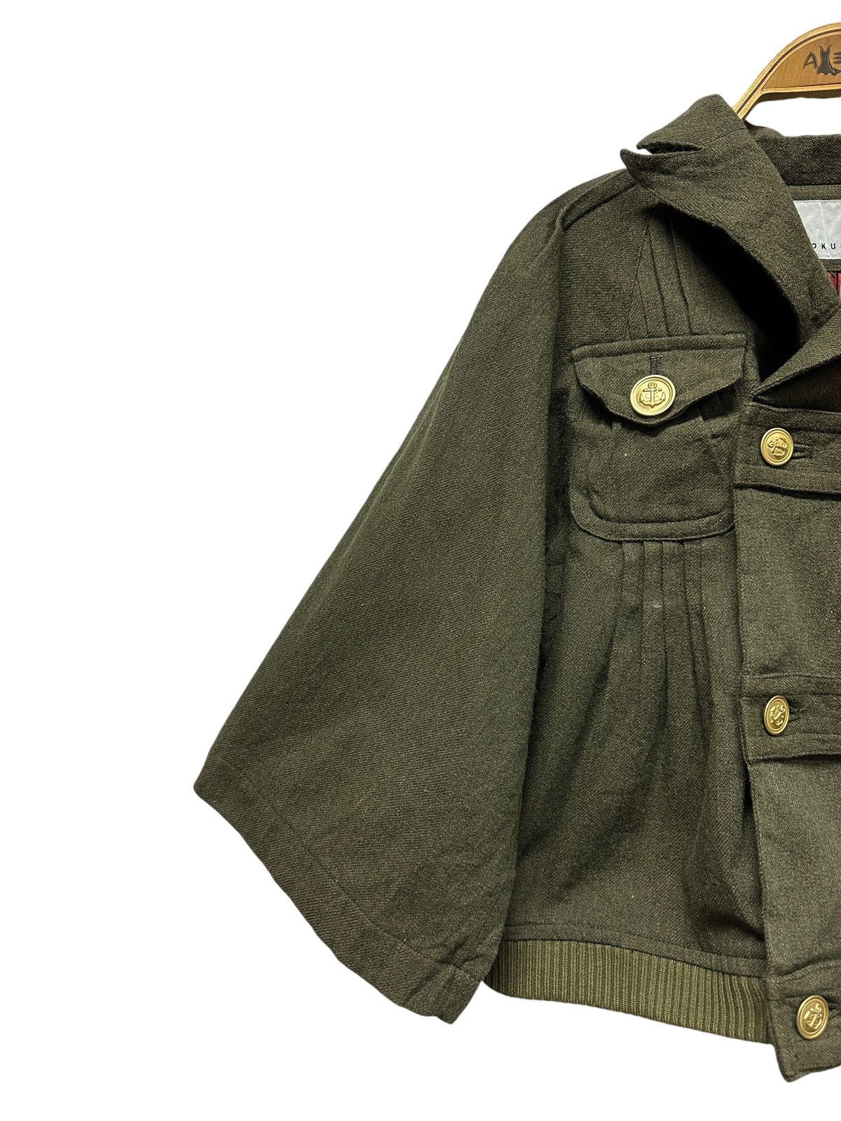 Issey Miyake 💥vintage sunaokuwahara pleated crop top jacket wool Size S / US 4 / IT 40 - 4 Thumbnail