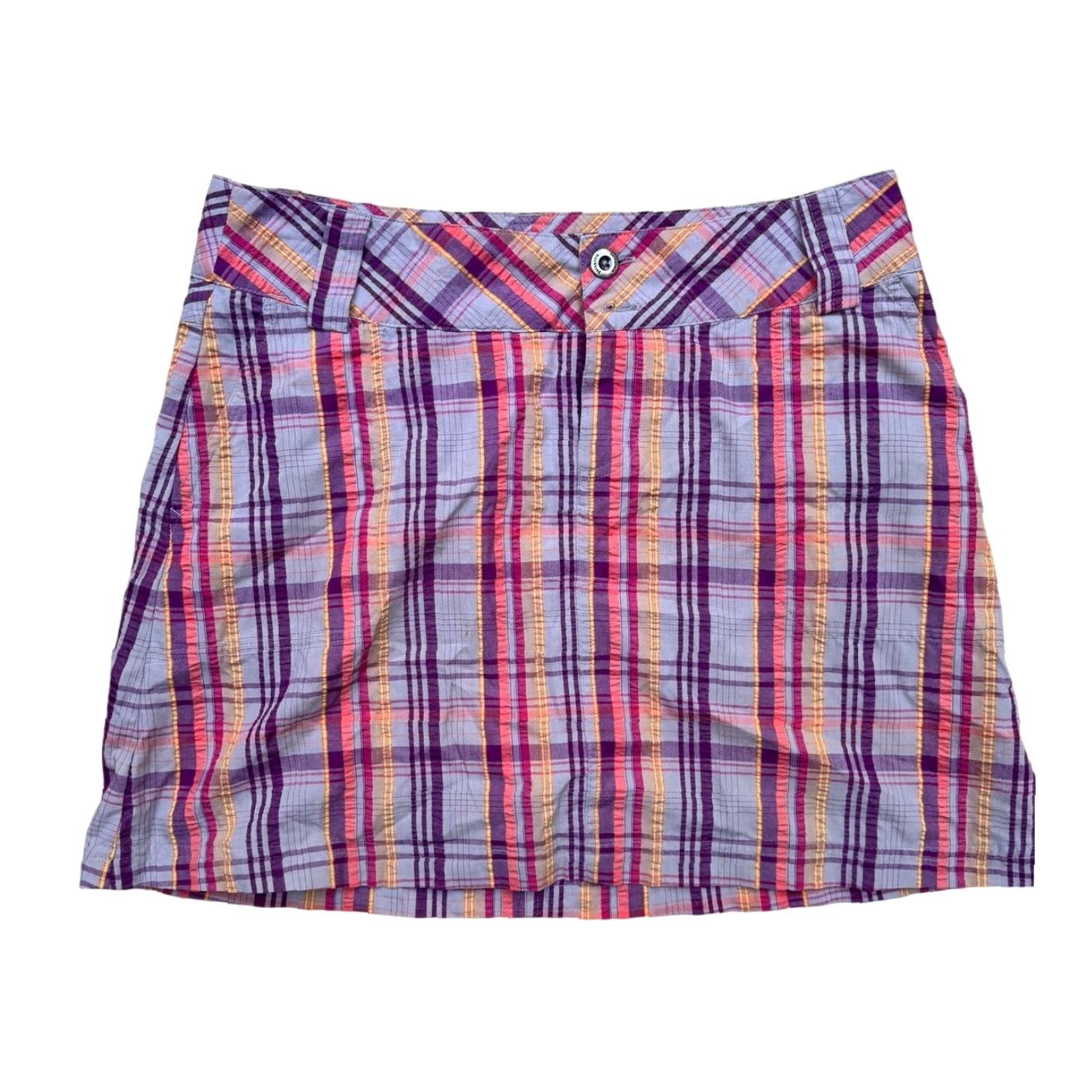 Patagonia VINTAGE Patagonia Netty Skirt Womens Sz 8 Mini Plaid Outdoor Camping Hiking Purple Pink Size 30" / US 8 / IT 44 - 2 Thumbnail