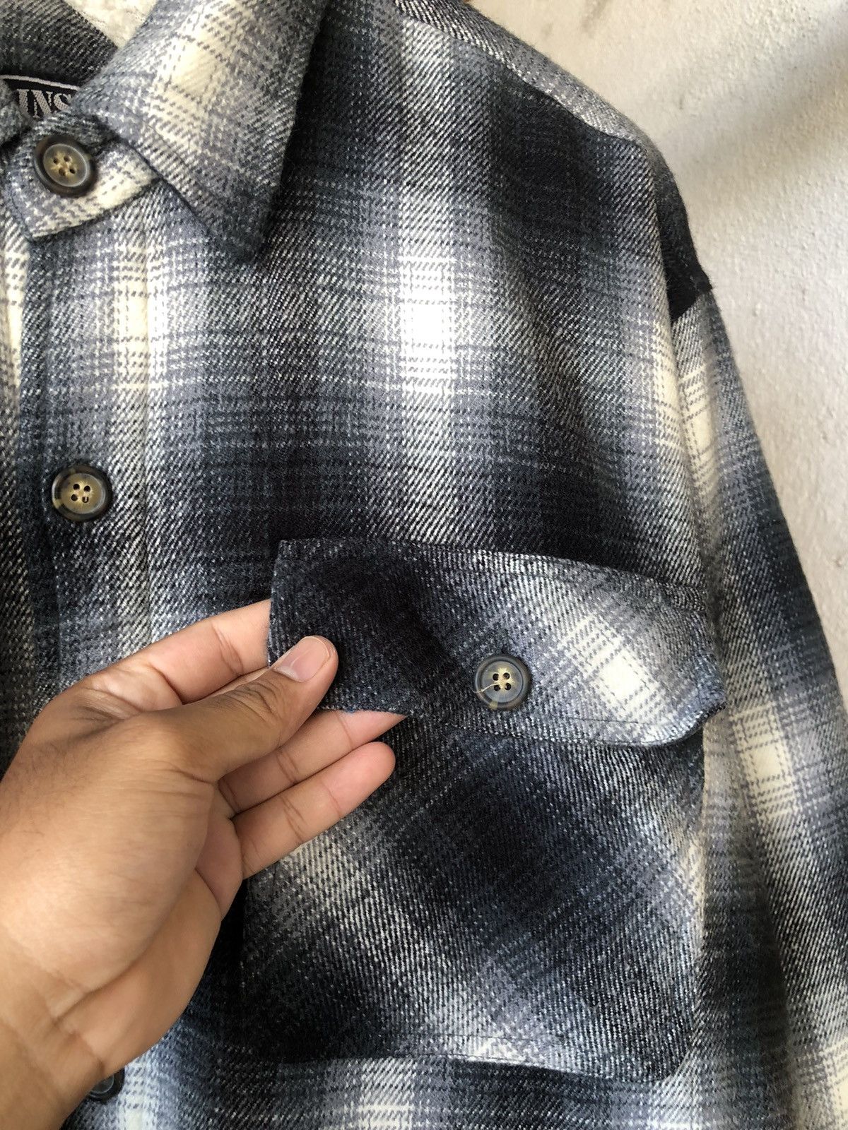 Japanese Brand Vintage Collins International Flannel Inner Fleece Size US L / EU 52-54 / 3 - 8 Thumbnail