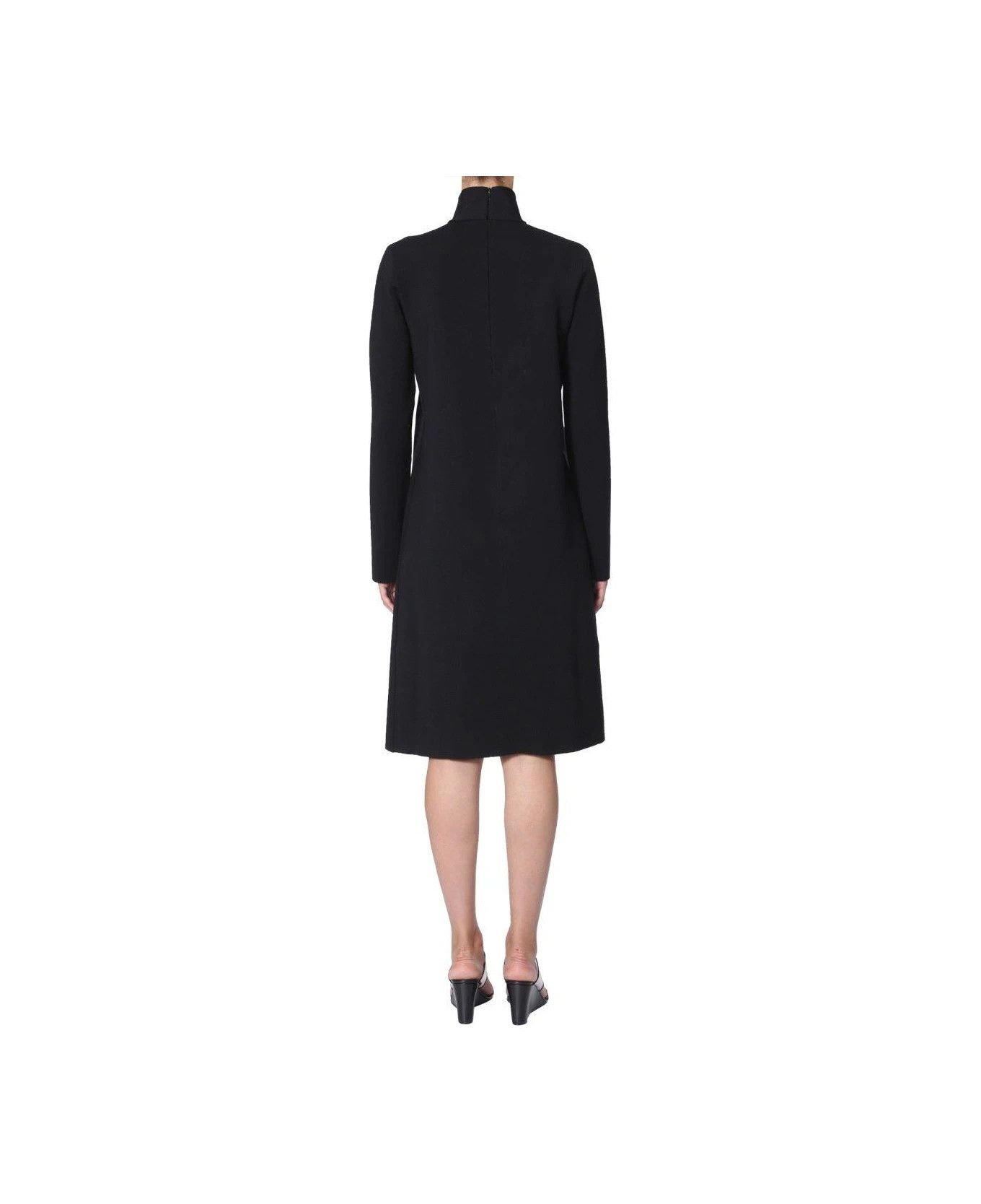 Bottega Veneta o1y0725 Midi Dress in Black Size M / US 6-8 / IT 42-44 - 5 Thumbnail