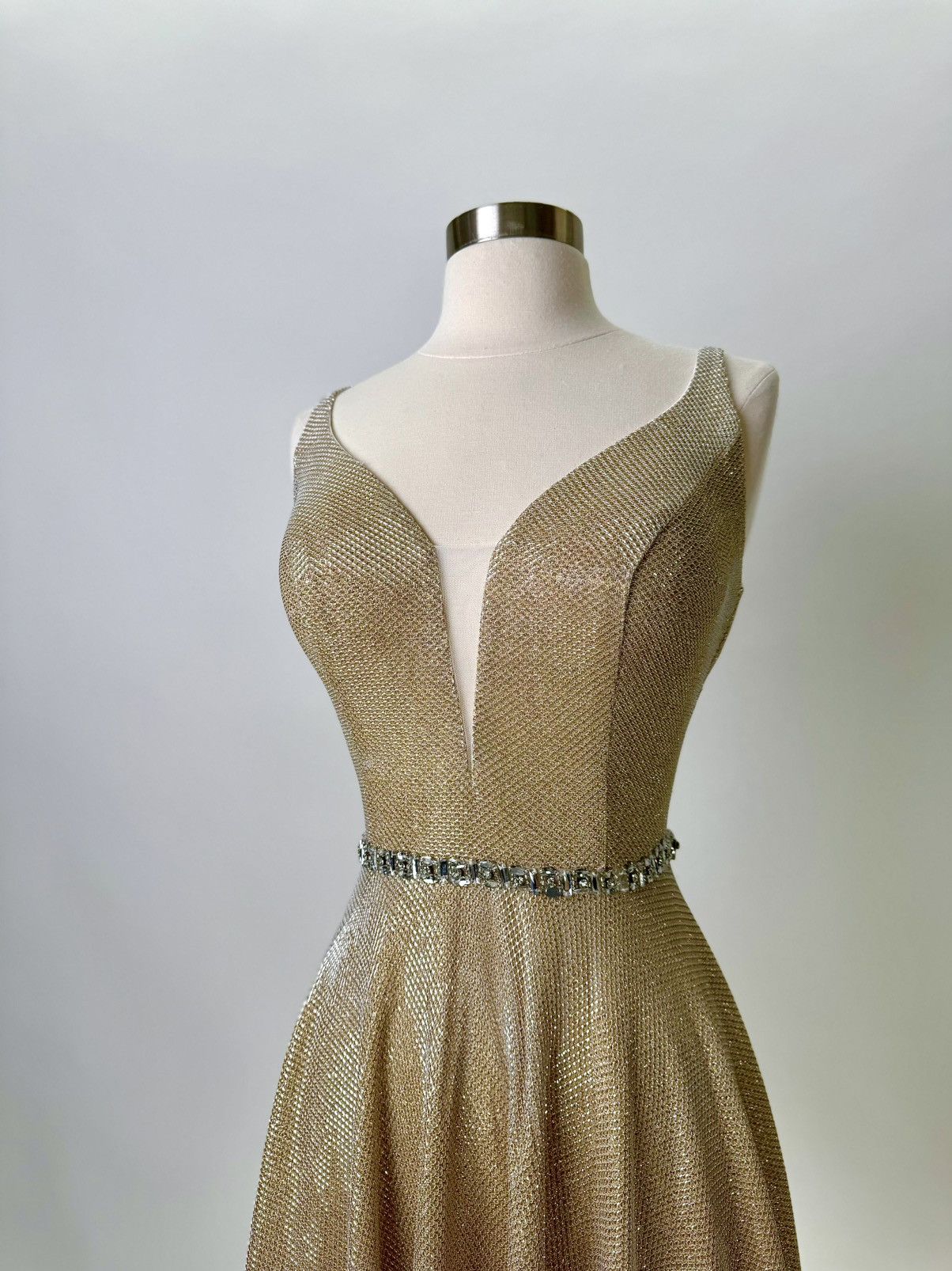 Other Brand New US 10 Jovani Gold Maxi Evening Dress Size L / US 10 / IT 46 - 3 Thumbnail
