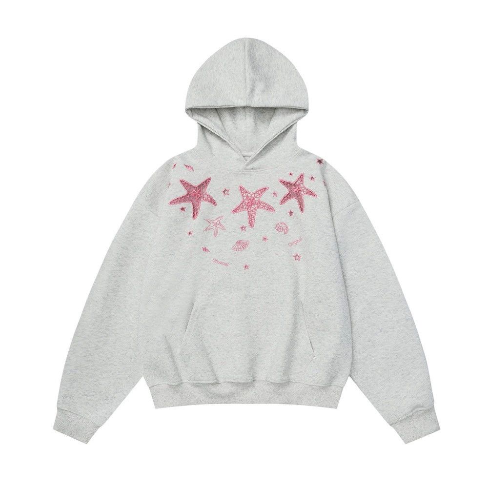Vintage Distressed retro loose men's hollow embroidered star hoodie Size US M / EU 48-50 / 2 - 1 Thumbnail