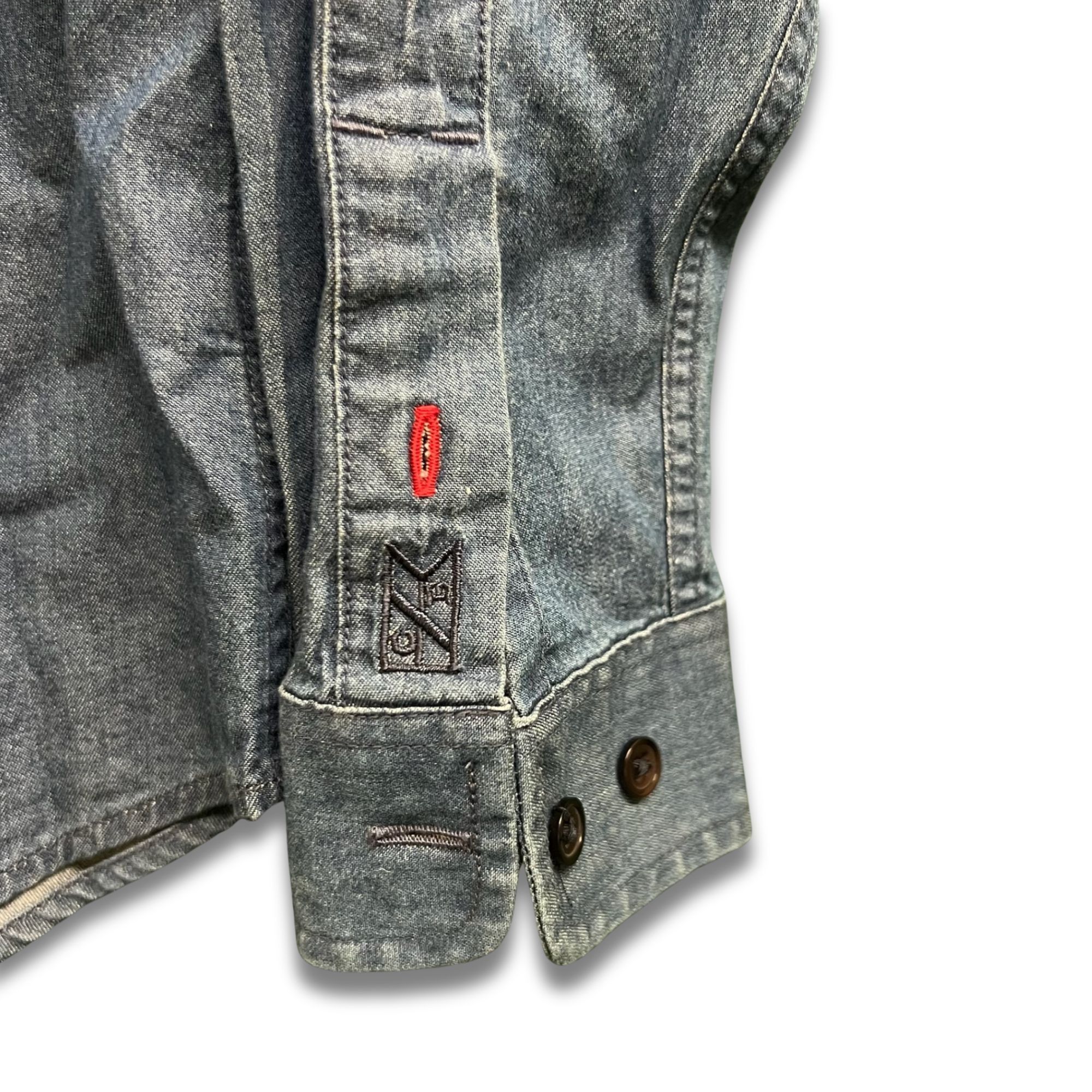 Cutter & Buck CUTTER & BUCK Vintage Long Sleeve Gray Denim Button Down Shi Size US S / EU 44-46 / 1 - 4 Thumbnail
