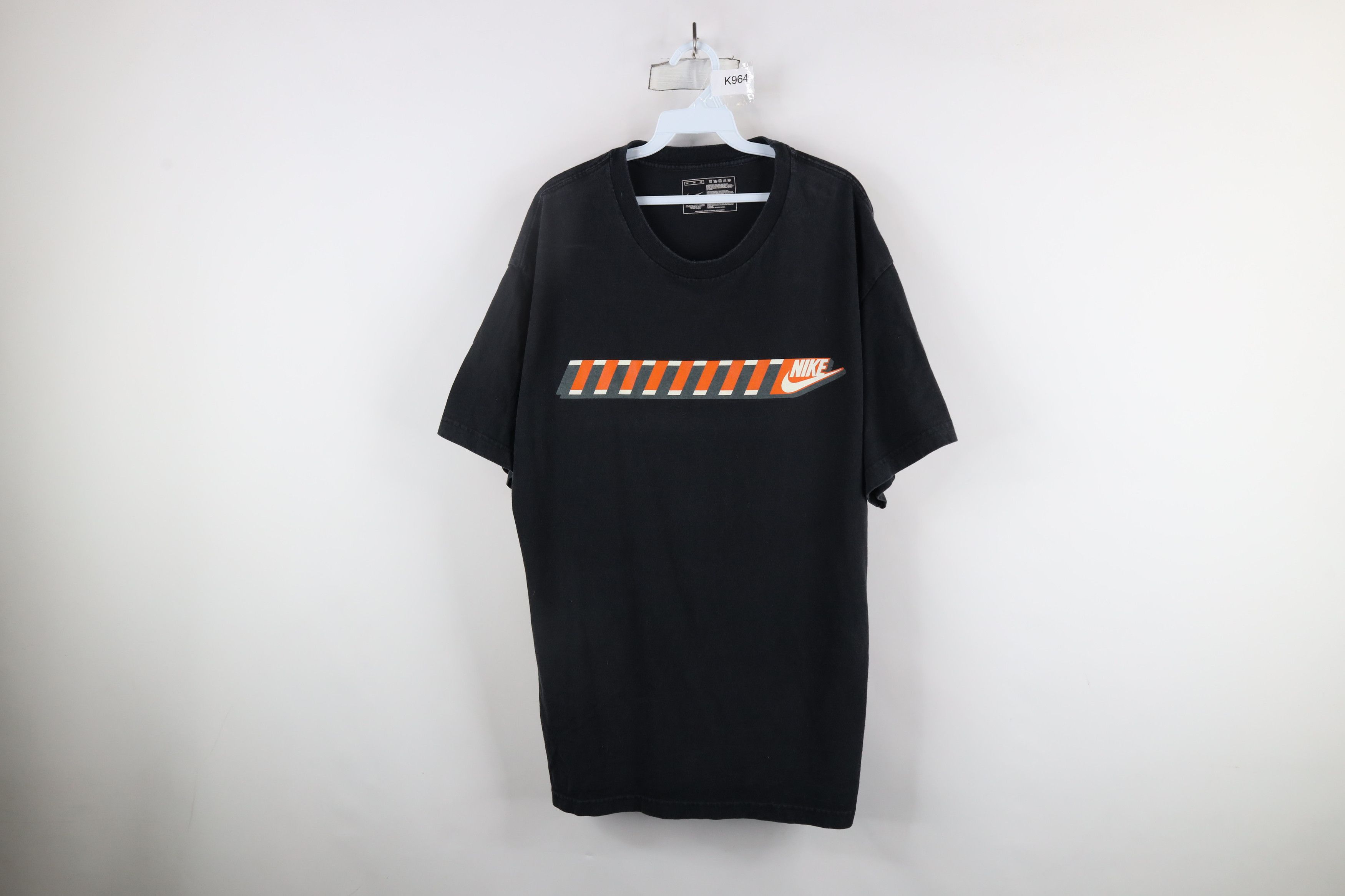 Nike × Vintage Vintage Nike Out Travis Scott Block Swoosh T-Shirt Black Size US XL / EU 56 / 4 - 1 Thumbnail