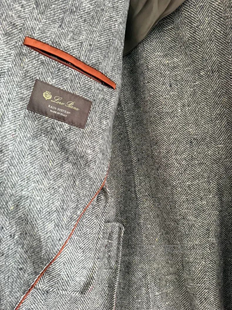 Loro Piana Loro Piana Herringbone cashmere and wool blended heather g Size US L / EU 52-54 / 3 - 4 Thumbnail