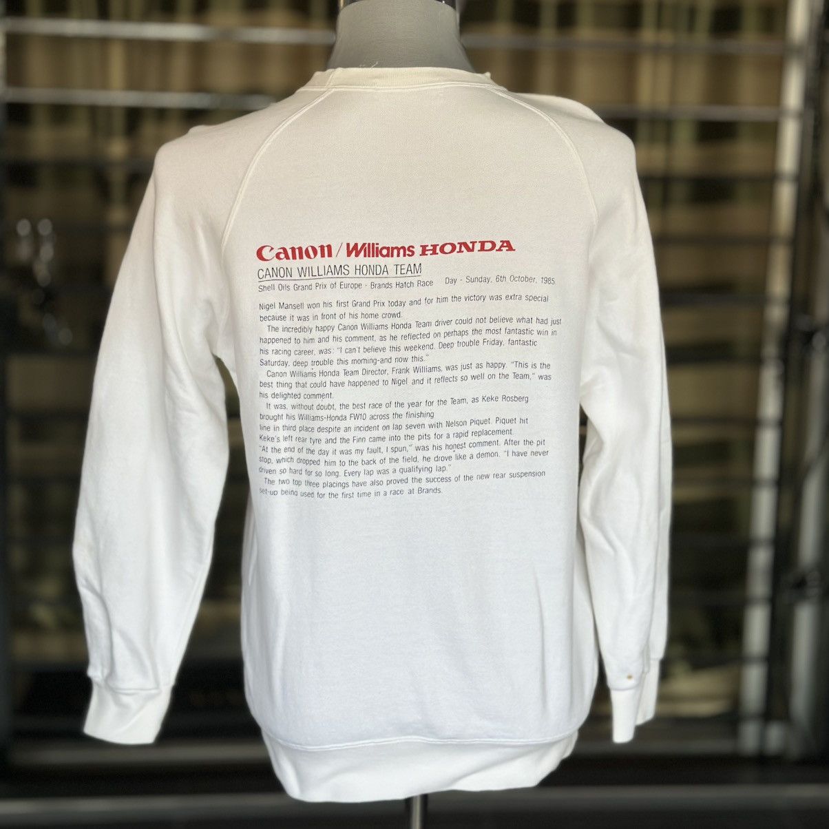 Sports Specialties Vintage Canon William Honda Racing Team Sweatshirt Size US M / EU 48-50 / 2 - 2 Thumbnail