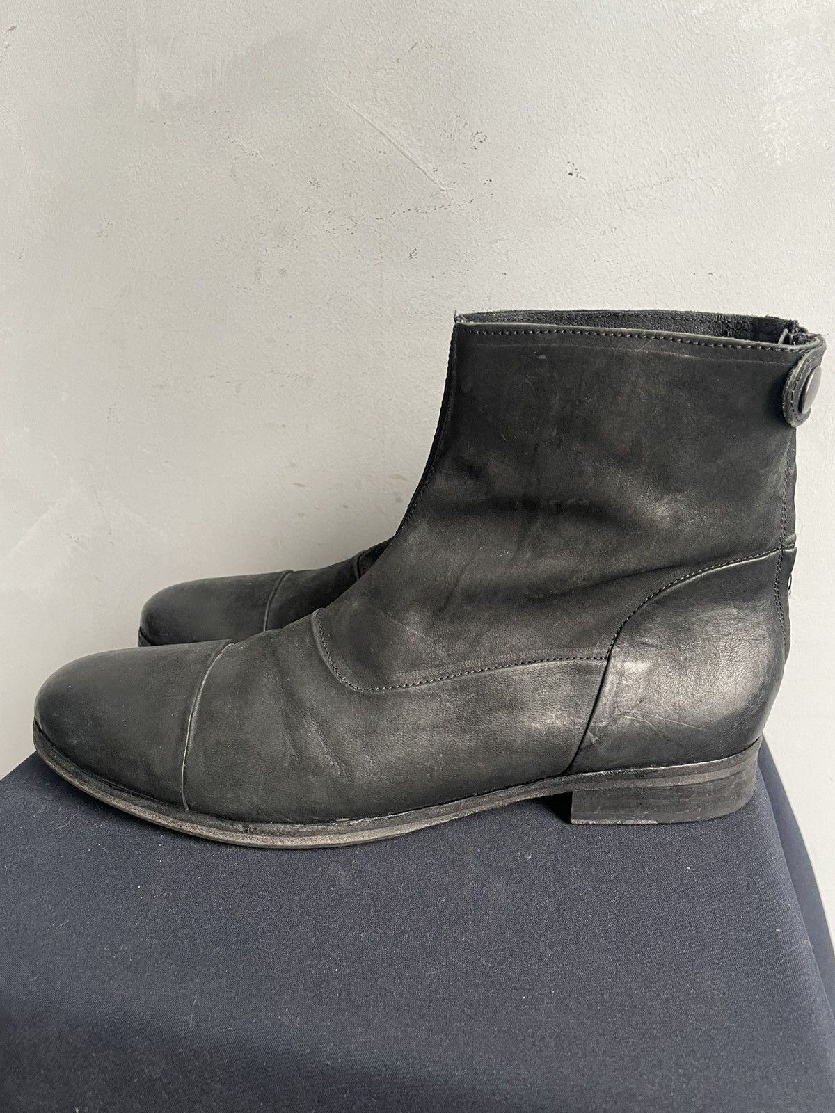 Hedi Slimane Rare black opium leather hedi slimane style zipper boots Size US 8 / EU 41 - 6 Thumbnail
