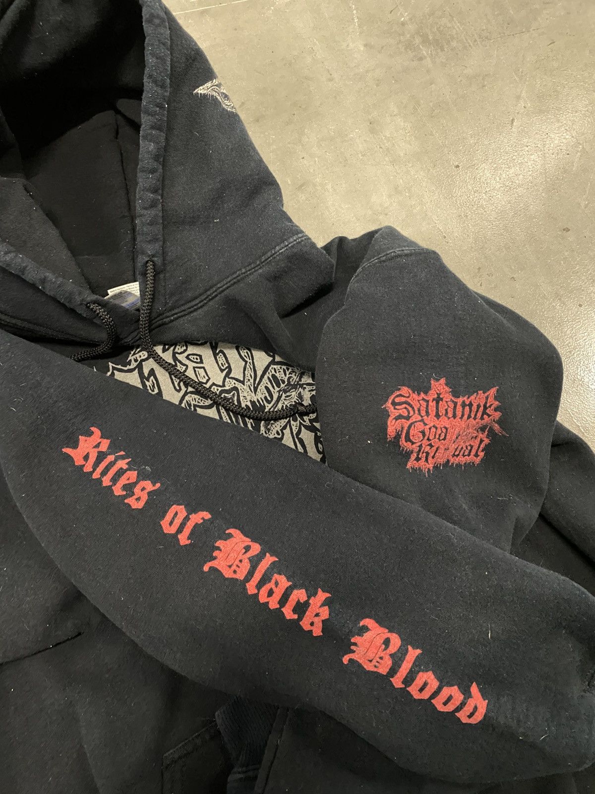 Vintage Vintage satanik goat ritual hoodie dark metal erd goth evil Size US L / EU 52-54 / 3 - 6 Thumbnail
