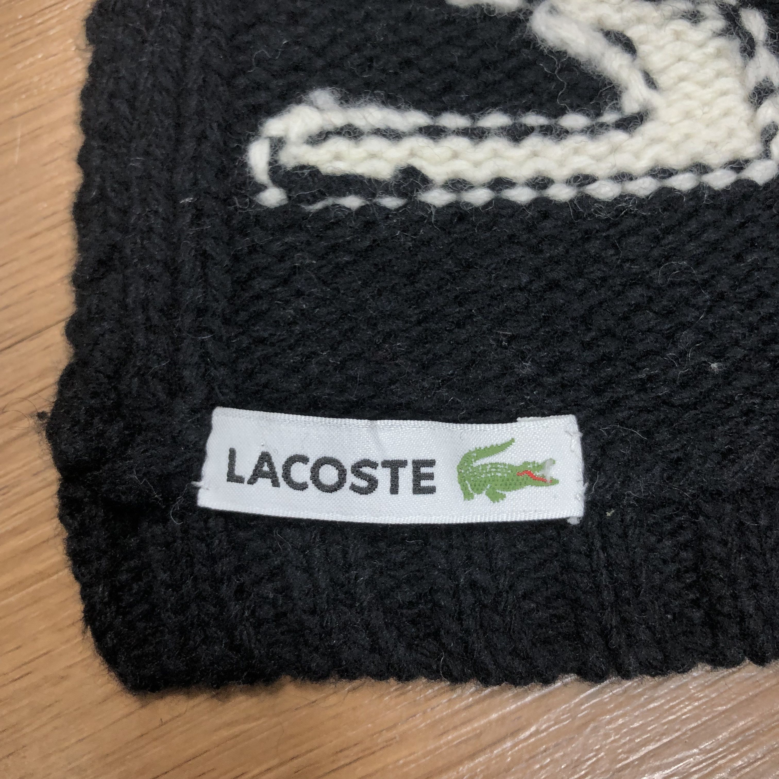 Lacoste × Vintage Vintage Lacoste Scarf Muffler MF266 Size ONE SIZE - 4 Thumbnail