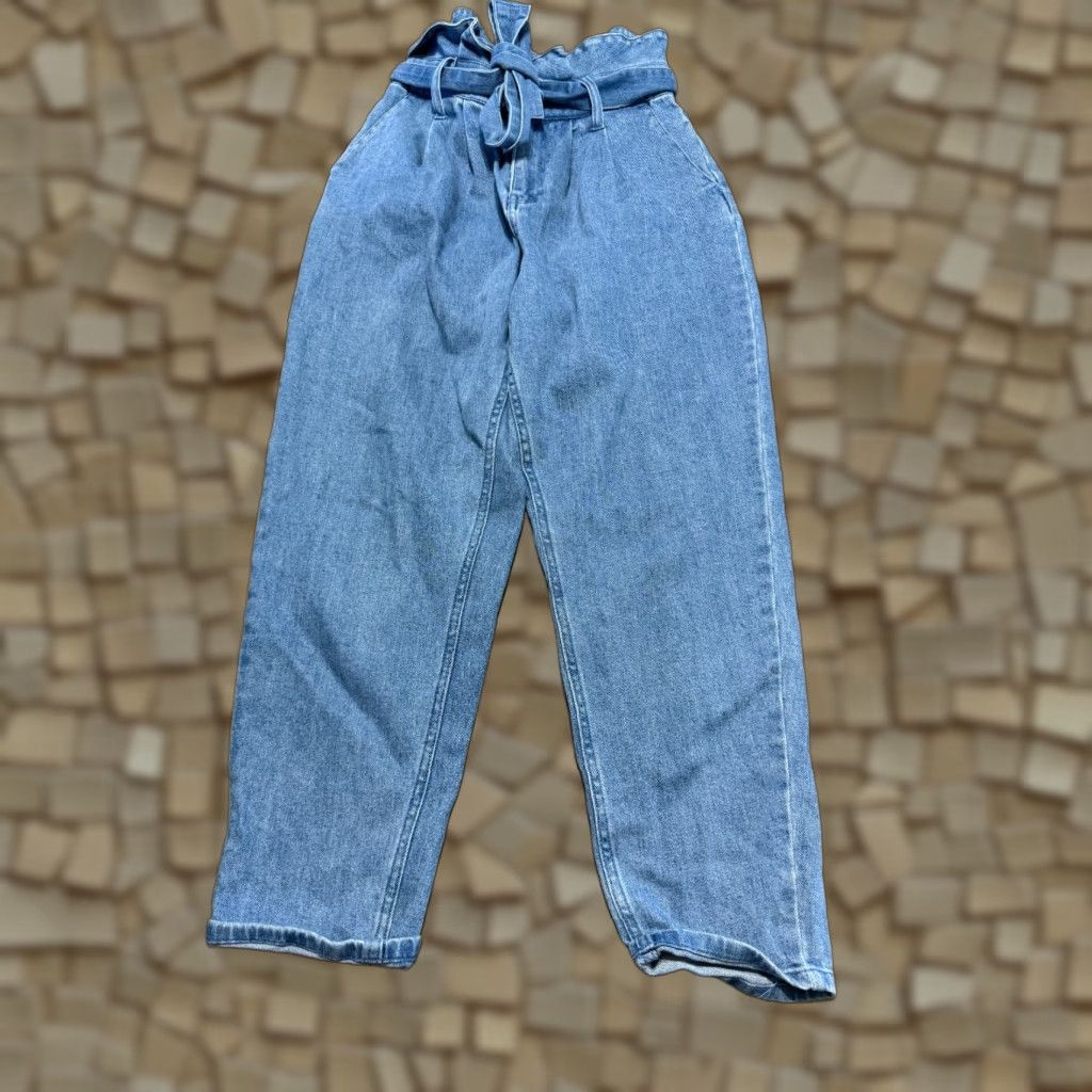 Vintage Who What Wear Jeans Women's Size 4, Blue, Denim, Tapered, Belted, High Rise, Regular Size 27" / US 4 / IT 40 - 1 Thumbnail