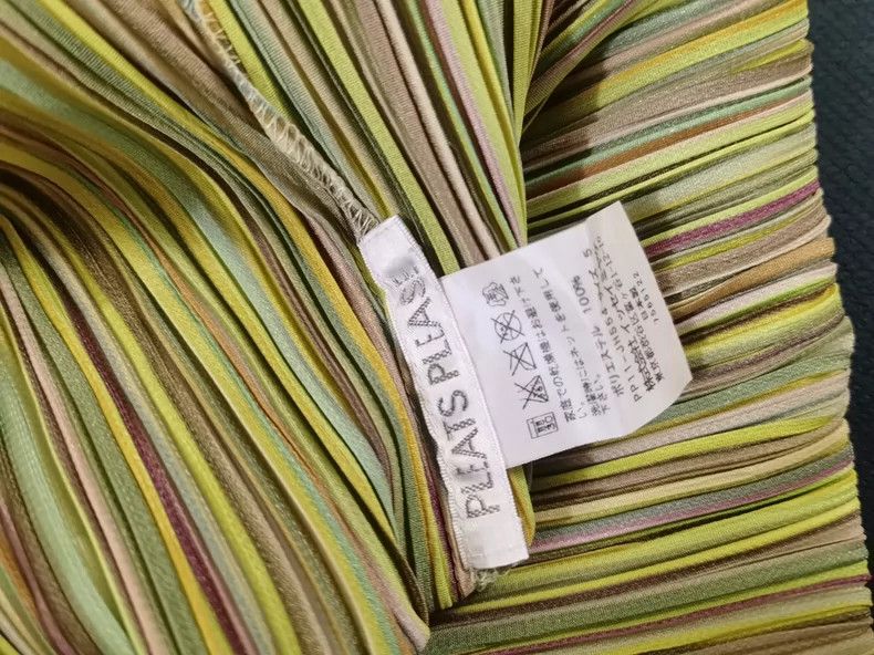 Issey Miyake Issey Miyake Yellow-green striped dress Size XXL / US 16-18 / IT 52-54 - 4 Thumbnail