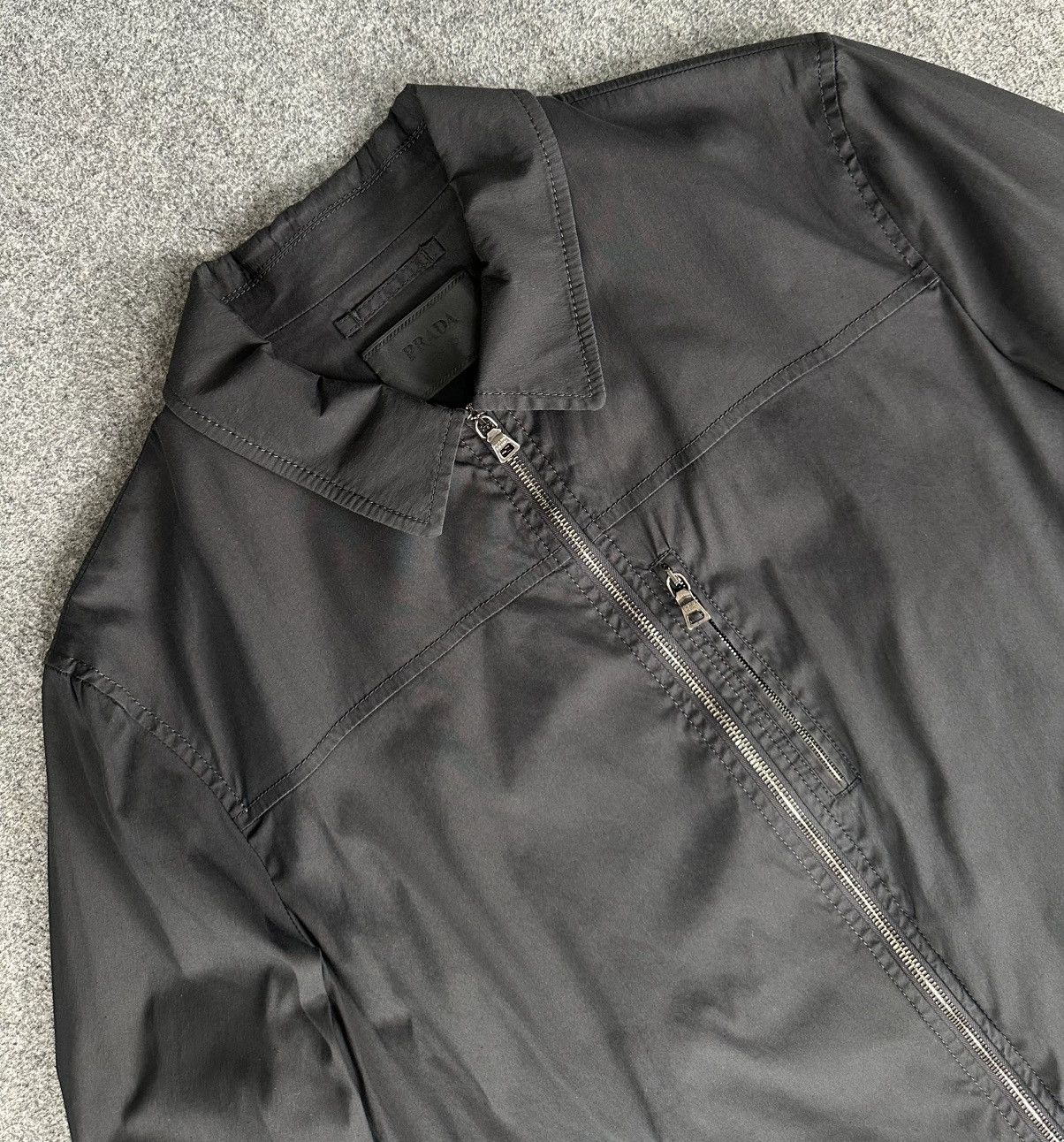 Prada Prada - Men’s Work Zip-Up Jacket in Black Size US L / EU 52-54 / 3 - 3 Thumbnail