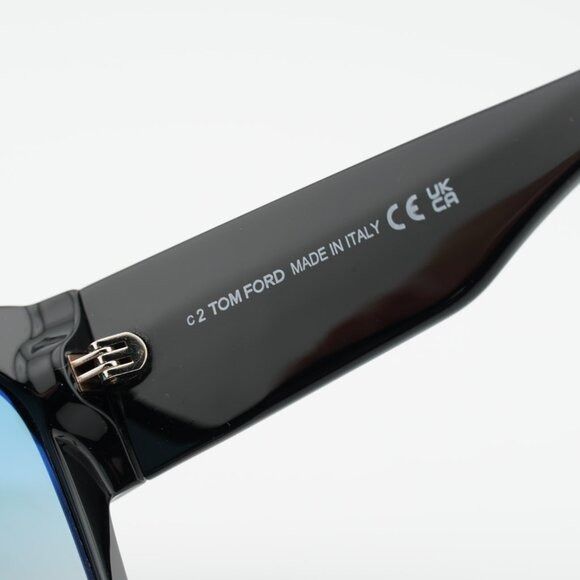 Tom Ford Tom Ford Anoushka FT0371 01B Sunglasses Shiny Black Cat Eye Size ONE SIZE - 7 Thumbnail