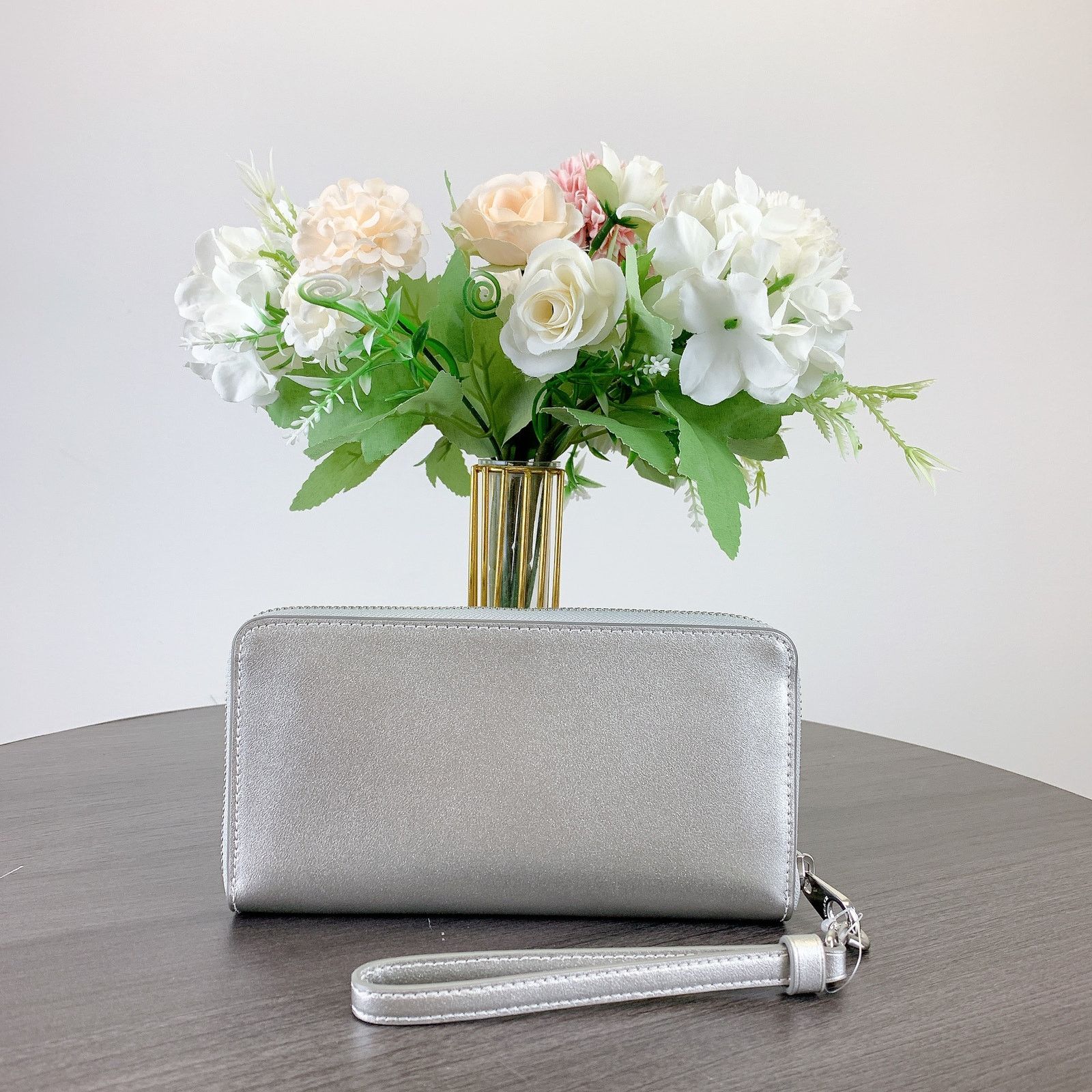 Coach Coach CY238 Coach Long Zip Around Wallet Strap LIGHT SILVER Size ONE SIZE - 3 Thumbnail