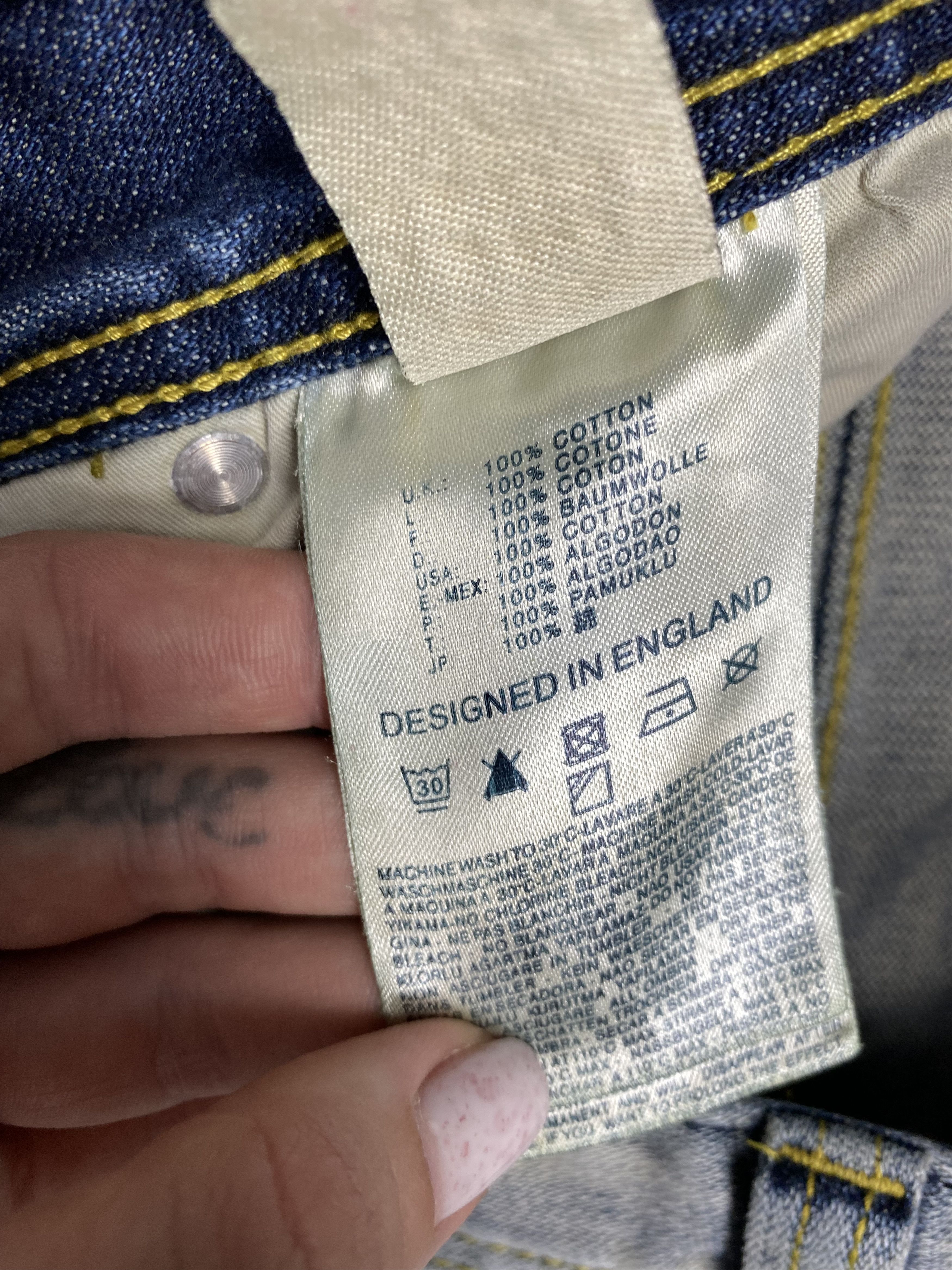 Vintage Twisted Genius Vintage Mens Denim Pants Y2K Jeans Size US 30 / EU 46 - 5 Thumbnail