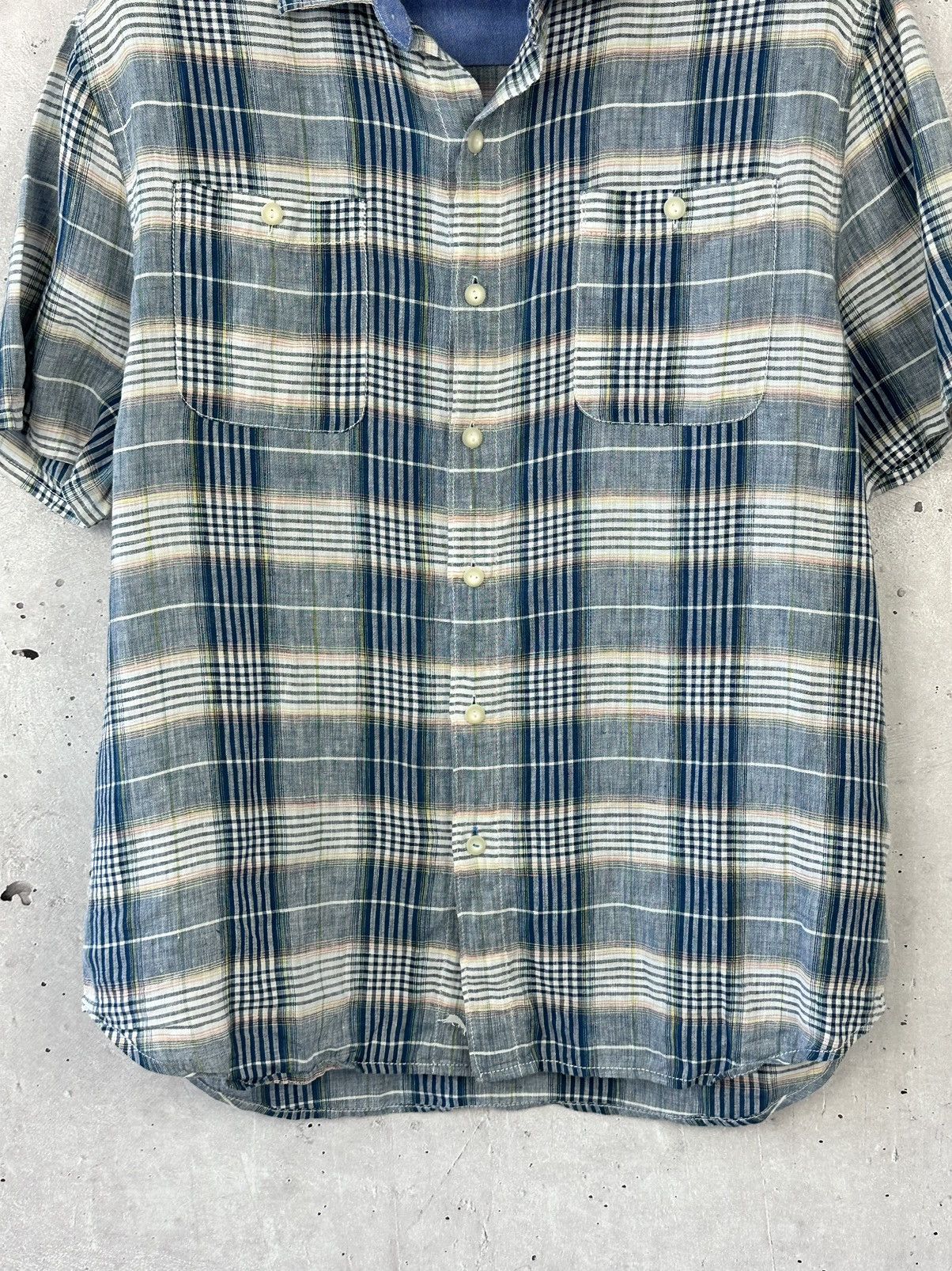 Designer × Tommy Bahama Tommy Bahama Linen Check Short Sleeve Shirt Size US L / EU 52-54 / 3 - 3 Thumbnail
