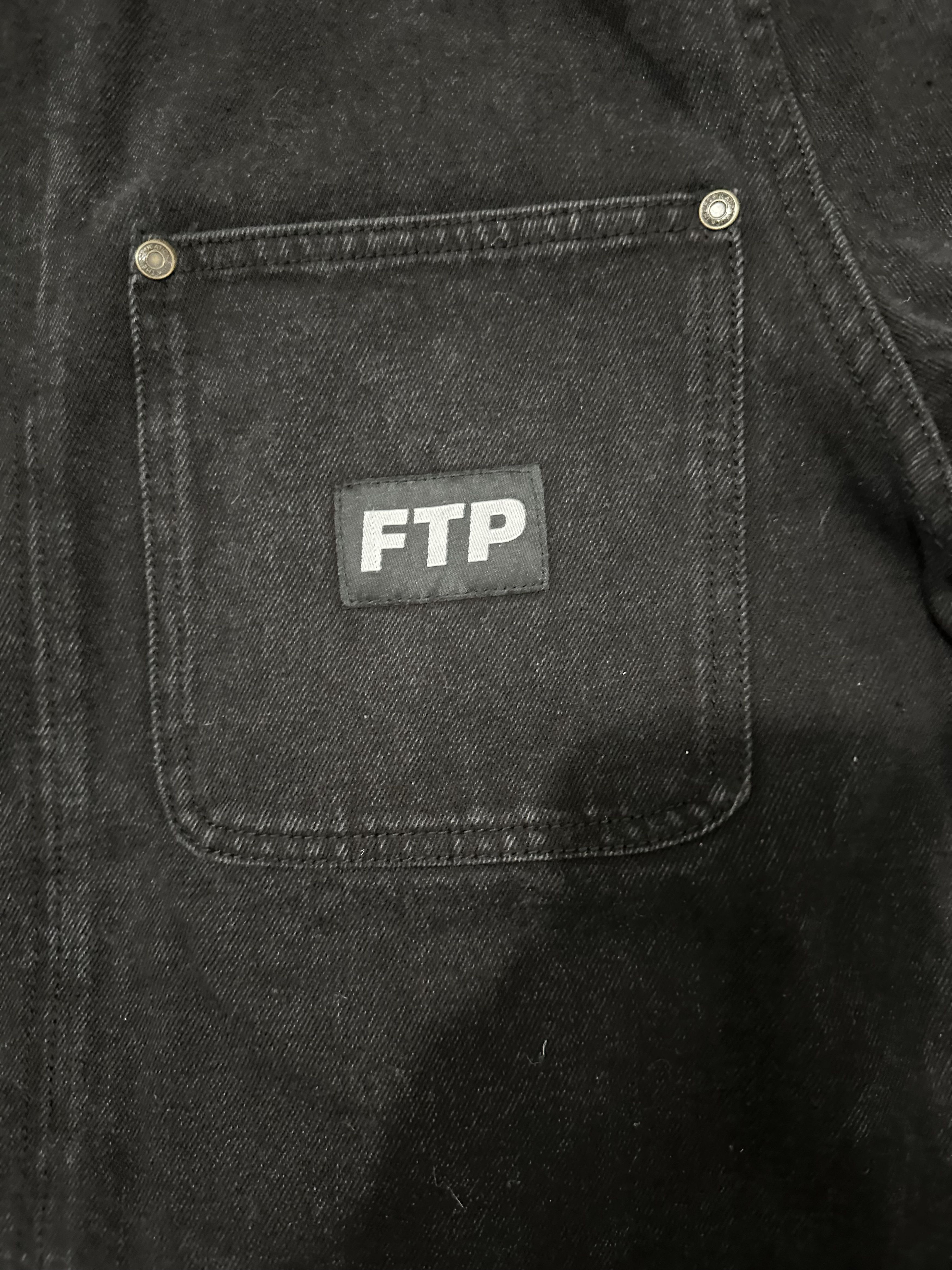 Fuck The Population FTP Black Denim Chore Jacket Size US L / EU 52-54 / 3 - 7 Thumbnail