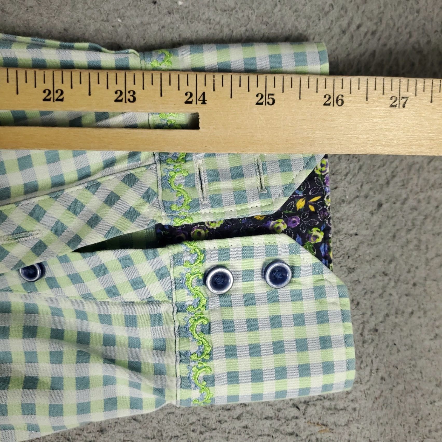 Robert Graham Robert Graham Shirt Mens 3XL Green Check Button-Up Long Sleeve Casual Formal Business Shirts Men Size US XXL / EU 58 / 5 - 7 Thumbnail