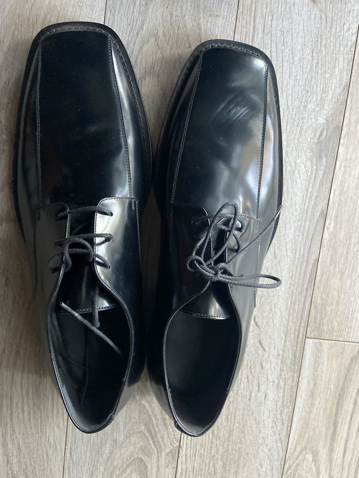 Balenciaga Leather Square Toe Derbies Size US 11 / EU 44 - 4 Thumbnail