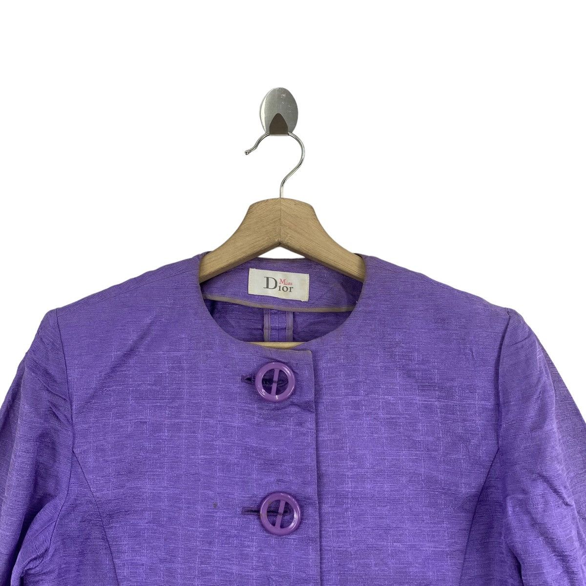 Dior CHRISTIAN MISS DIOR Button Up Purple Dress Jacket Size S / US 4 / IT 40 - 2 Thumbnail