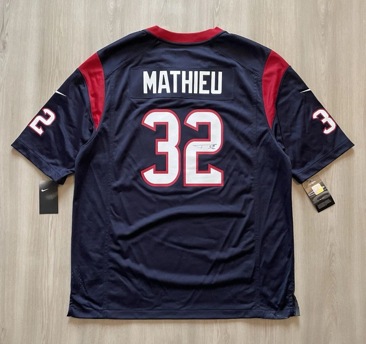 Nike Houston Texans Tyrann Mathieu Autographed Nike On-Field XL Size US XL / EU 56 / 4 - 1 Thumbnail