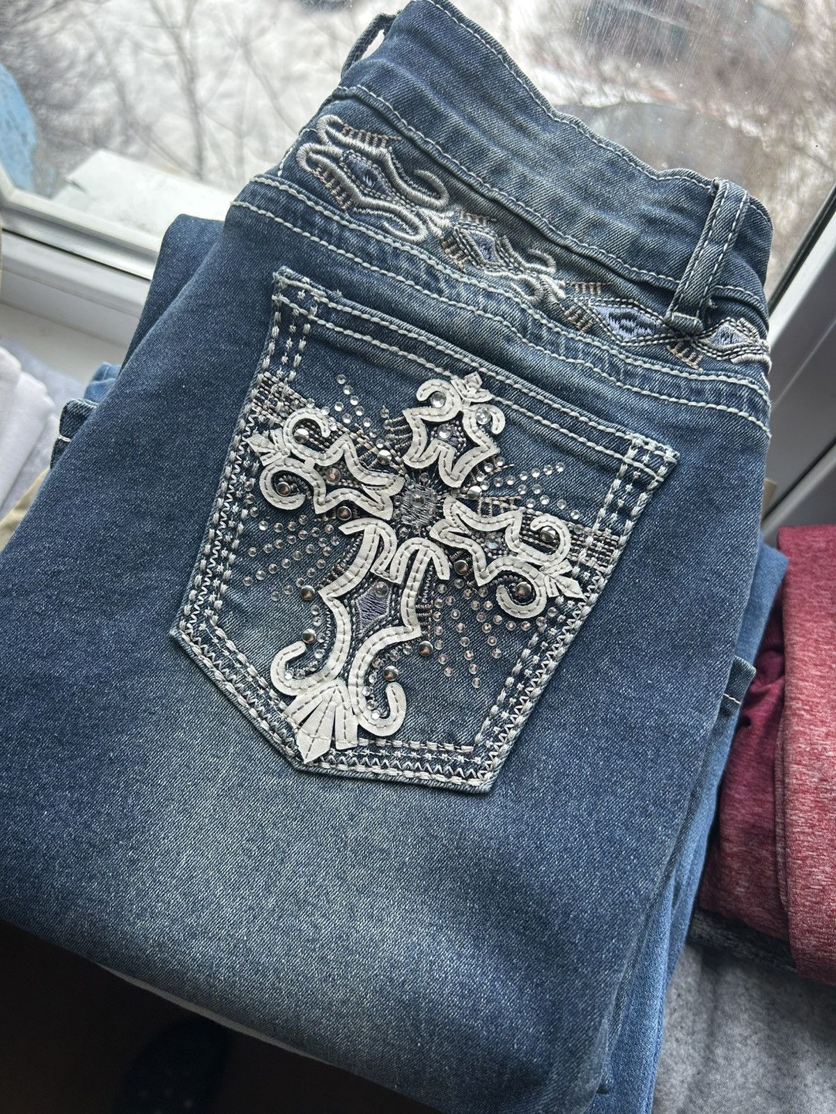 Japanese Brand Vintage Flared Boot Cut Denim Jeans Y2K Streetwear Size 38 Size 28" / US 6 / IT 42 - 12 Thumbnail