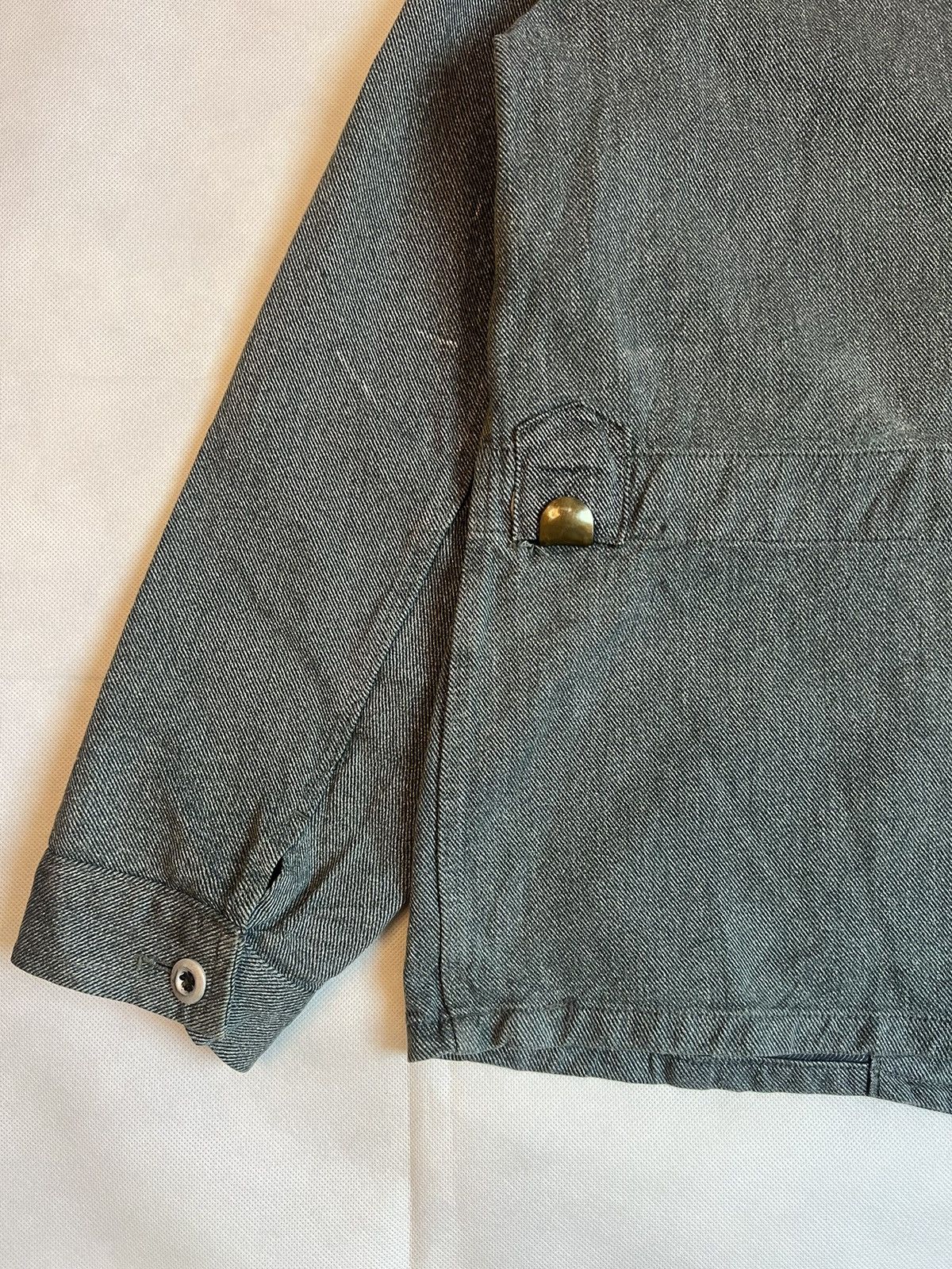Vintage 50's Swedish Army Military Heavy Denim Work Jacket Size US L / EU 52-54 / 3 - 14 Thumbnail